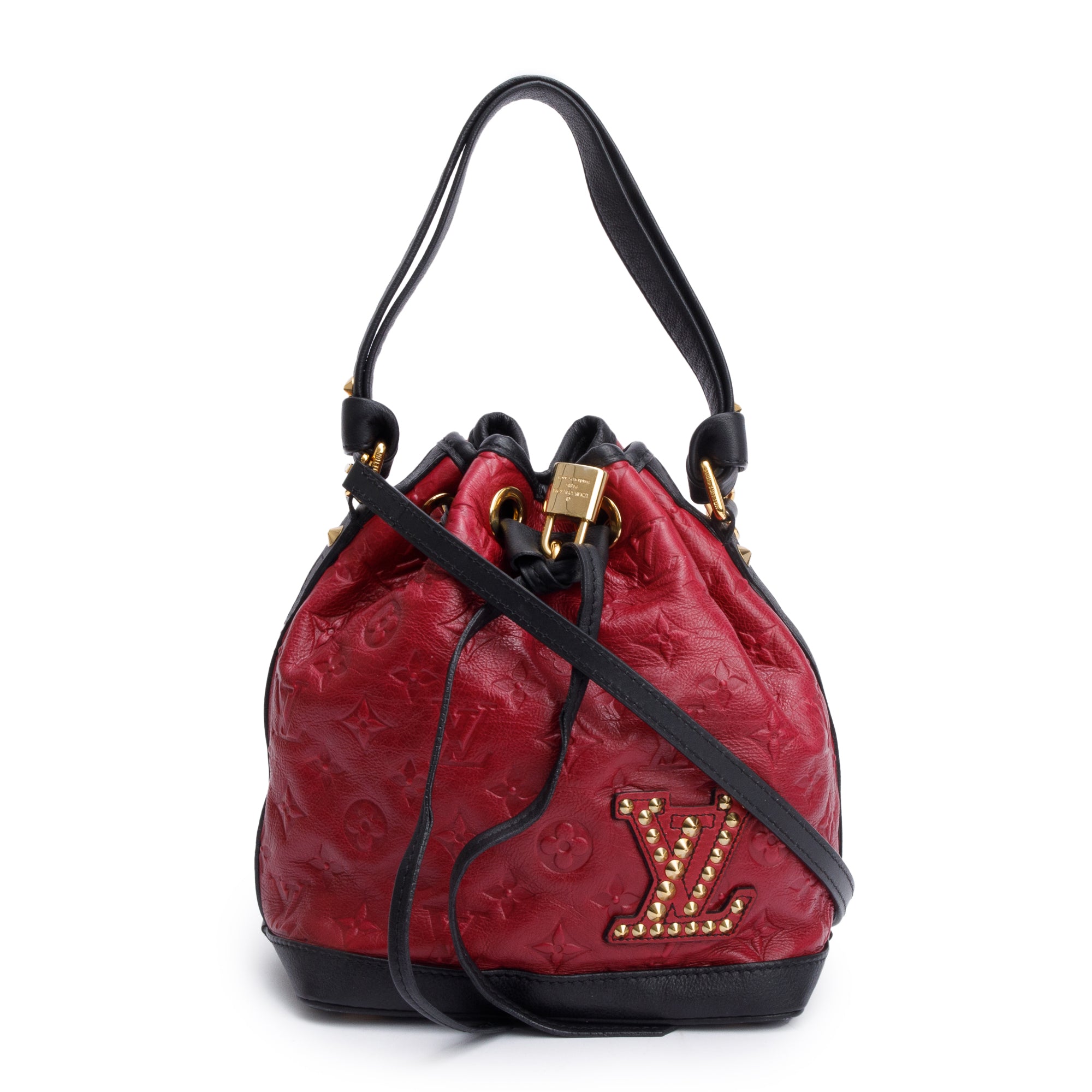 Louis Vuitton Limited Edition Cranberry Monogram Embossed Leather Jeu Neo Noe Bag