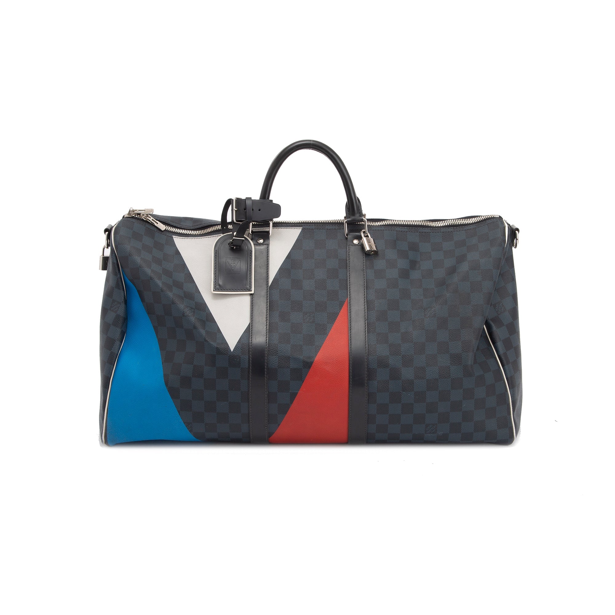 Louis Vuitton Limited Edition Damier Cobalt America's Cup Keepall Bandouliere 55