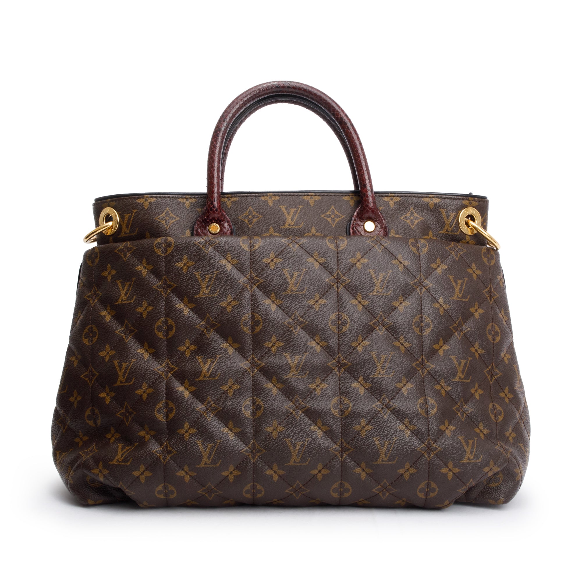 Louis Vuitton Limited Edition Monogram Burgundy Python Etoile Exotique Tote GM w/ Strap