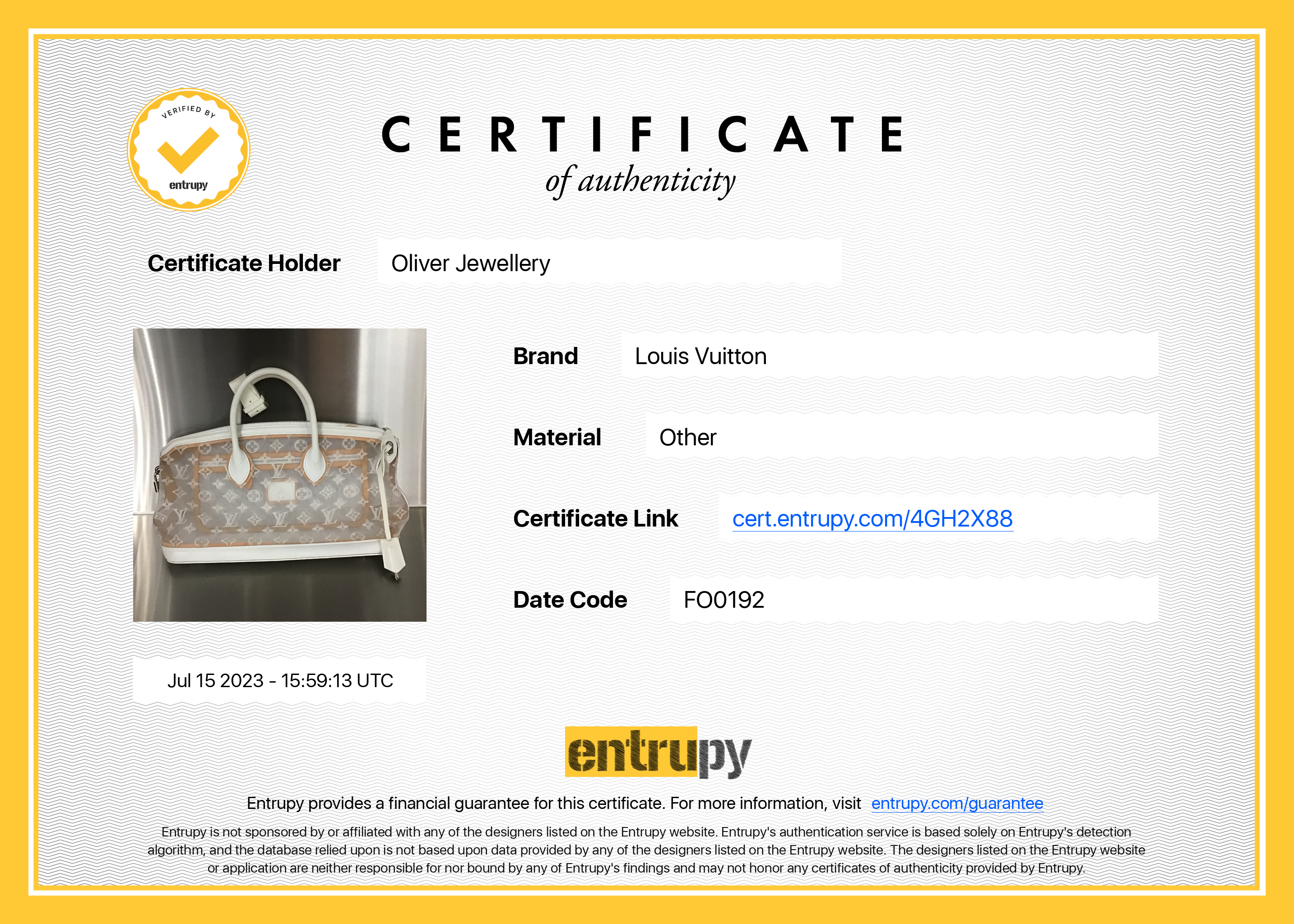 Louis Vuitton Limited Edition Monogram Transparence Lockit East-West Bag