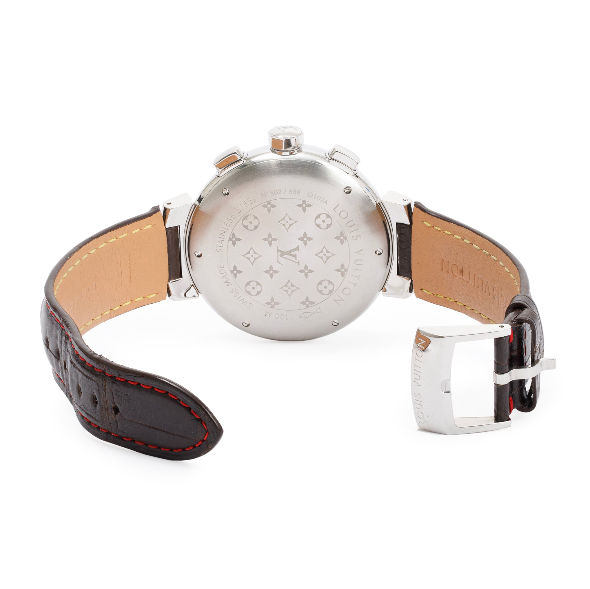 Louis Vuitton Limited Edition Tambour Voyage Automatic Chronograph 44 MM Watch w/ Box & Papers