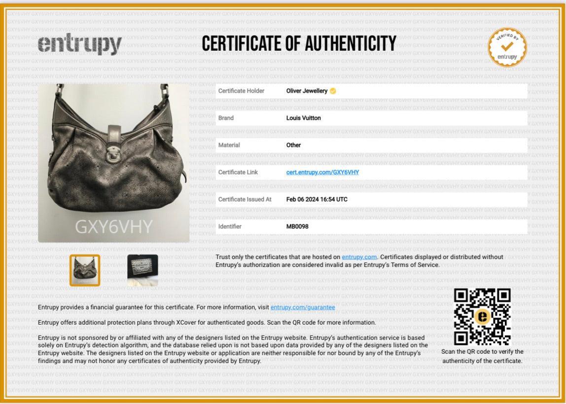 Louis Vuitton Metallic Monogram Mahina Leather XS Hobo