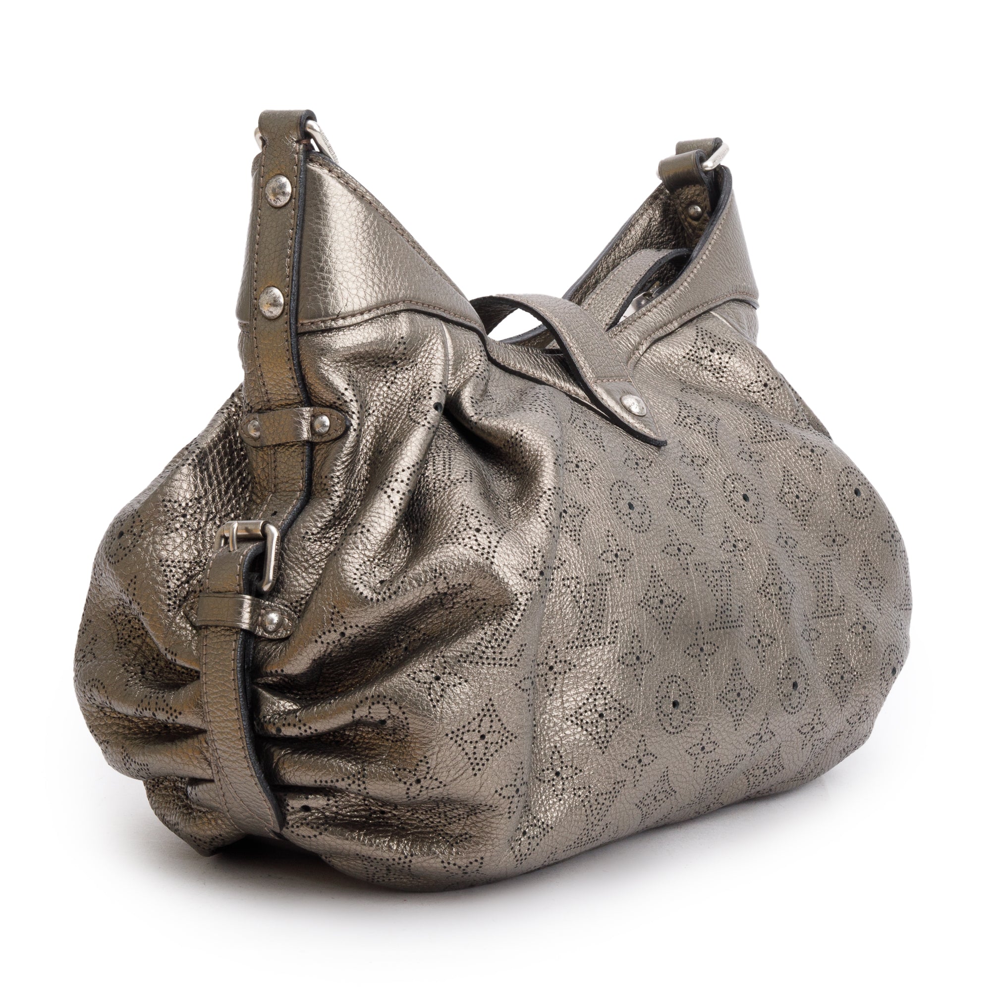 Louis Vuitton Metallic Monogram Mahina Leather XS Hobo