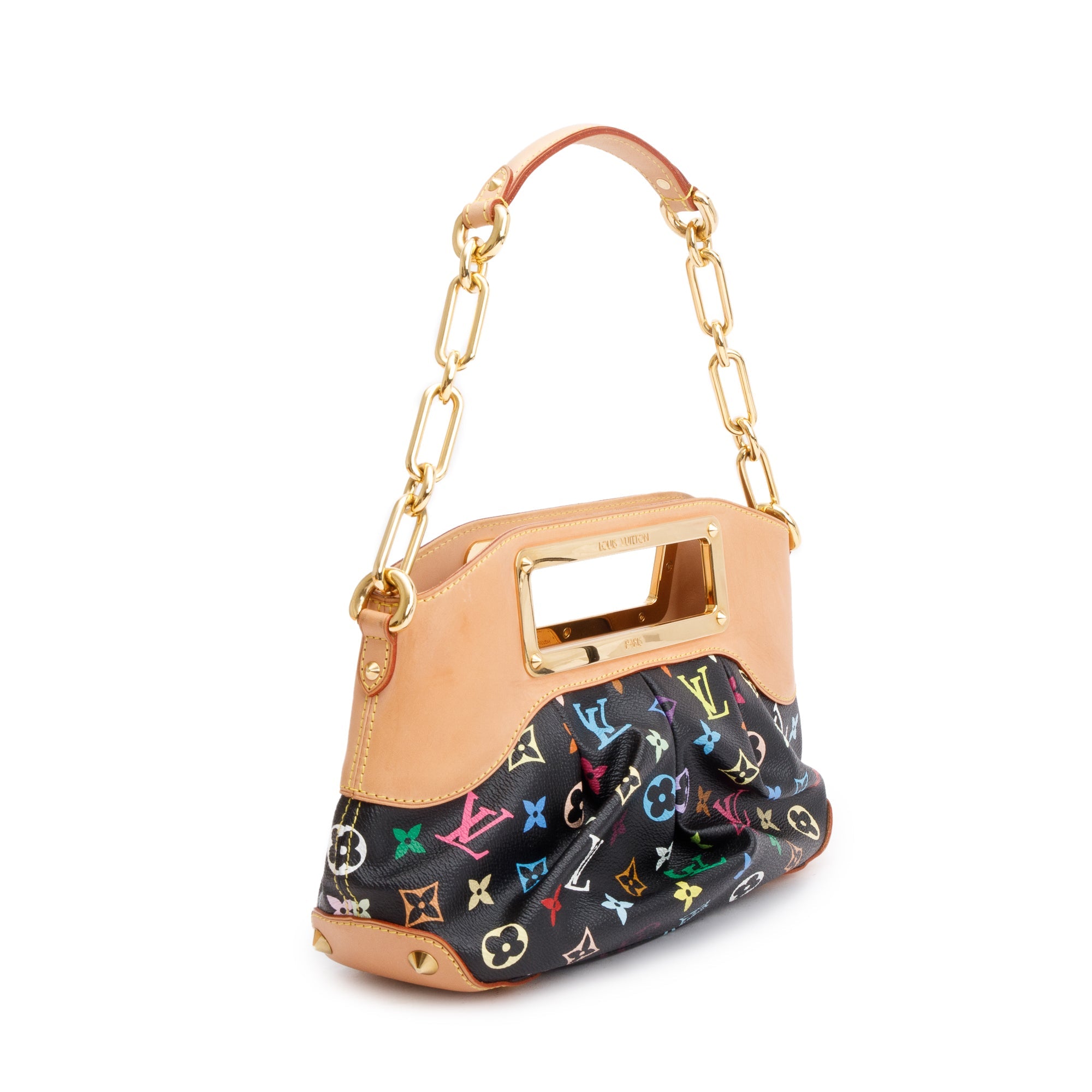 Louis Vuitton Monogram Black Multicolore Judy PM w/ Box
