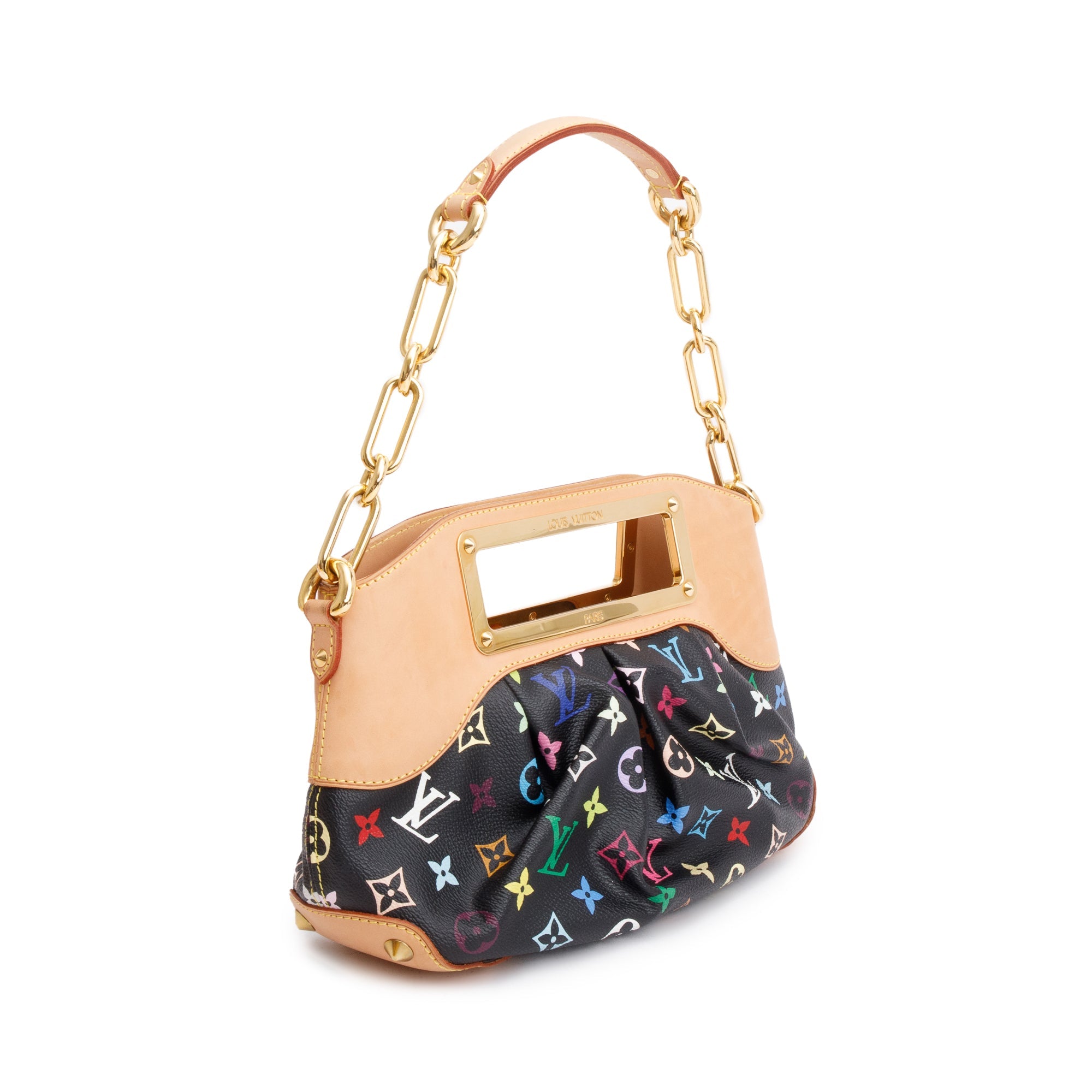 Louis Vuitton Monogram Black Multicolore Judy PM w/ Box