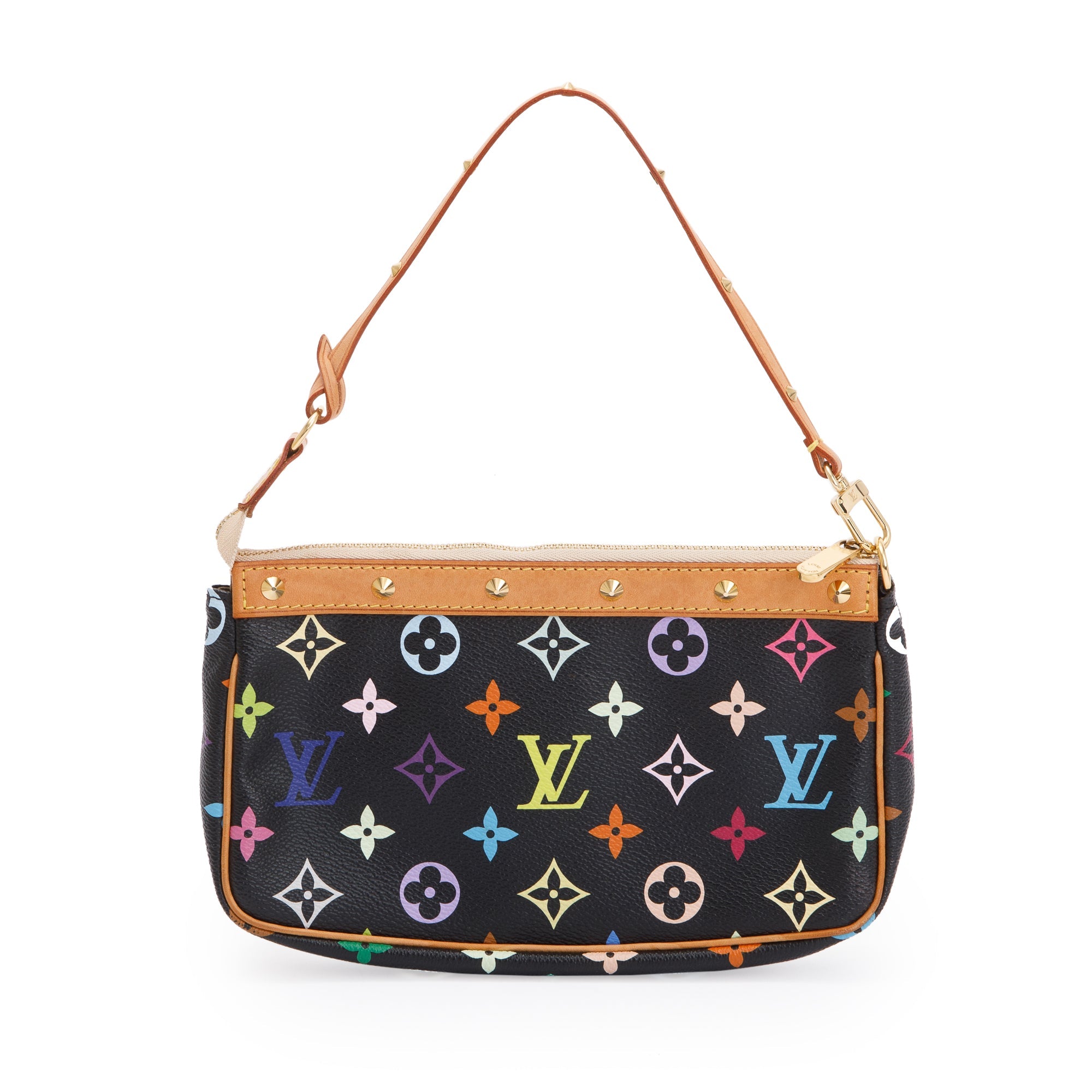 Louis Vuitton Monogram Black Multicolore Pochette Accessories