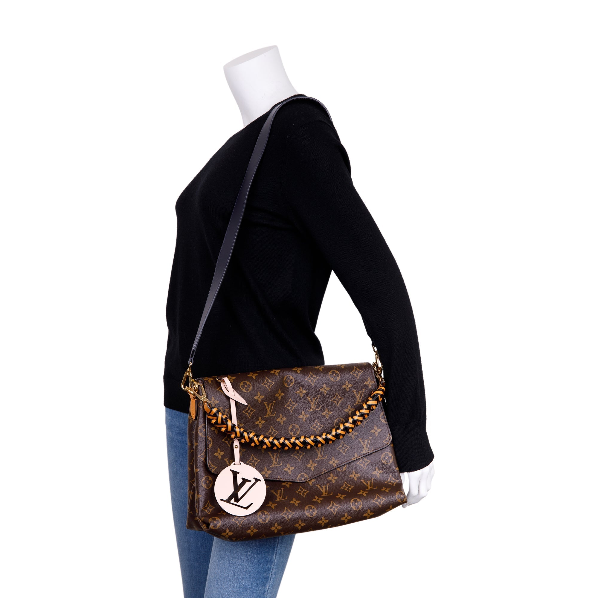 Louis Vuitton Monogram Braided Handle Beaubourg MM w/ Box