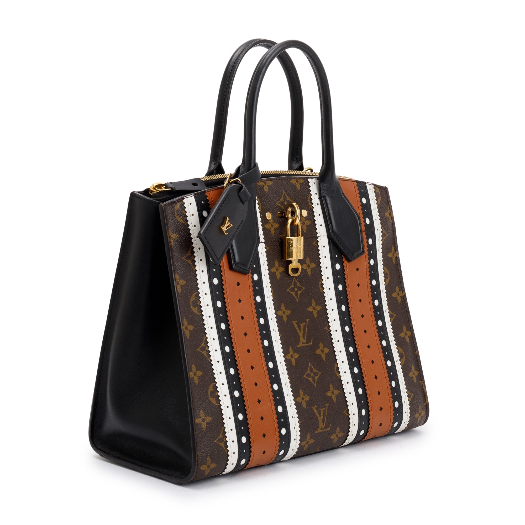 Louis Vuitton Monogram Brogue City Steamer MM w/ Strap, Box & Receipt