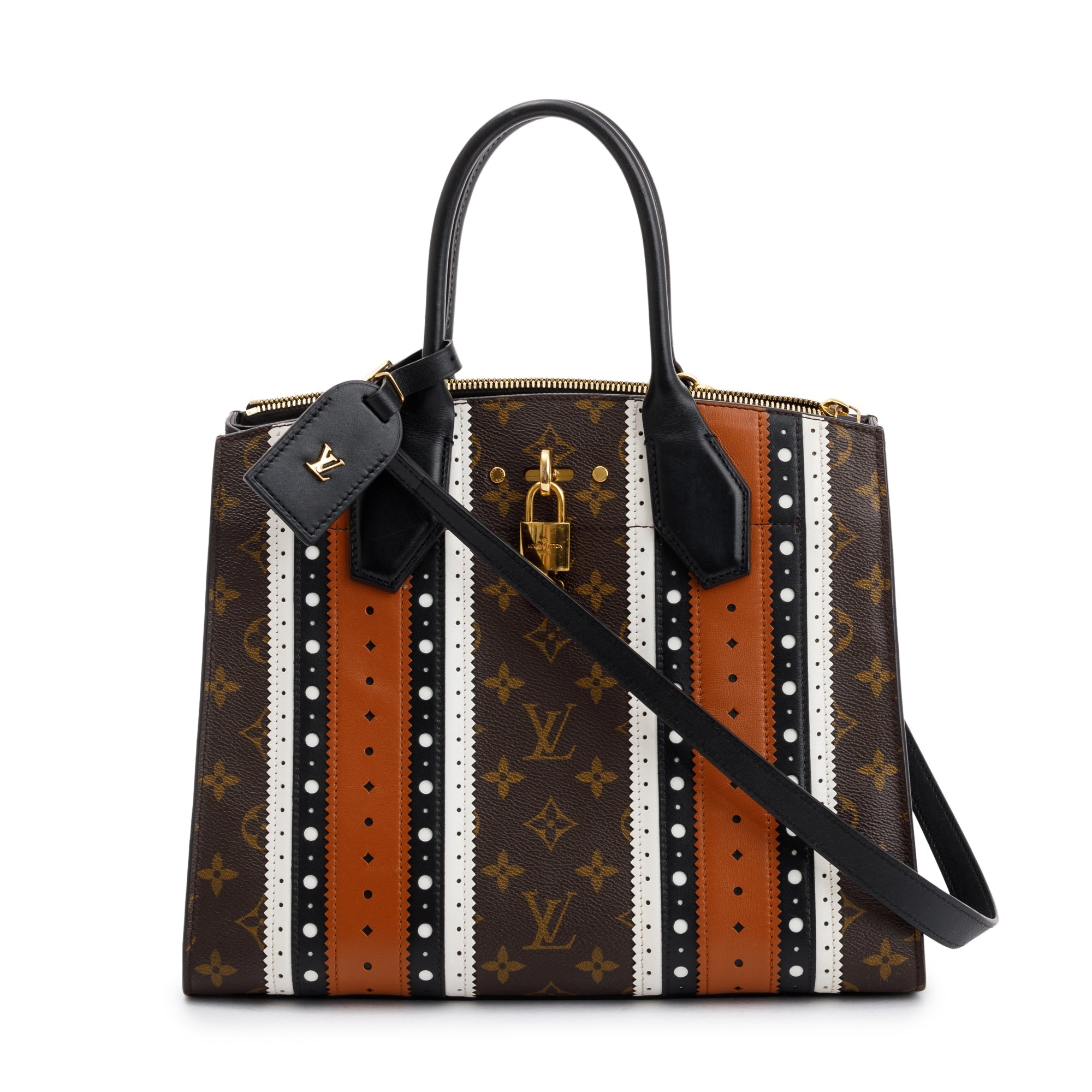 Louis Vuitton Monogram Brogue City Steamer MM w/ Strap, Box & Receipt