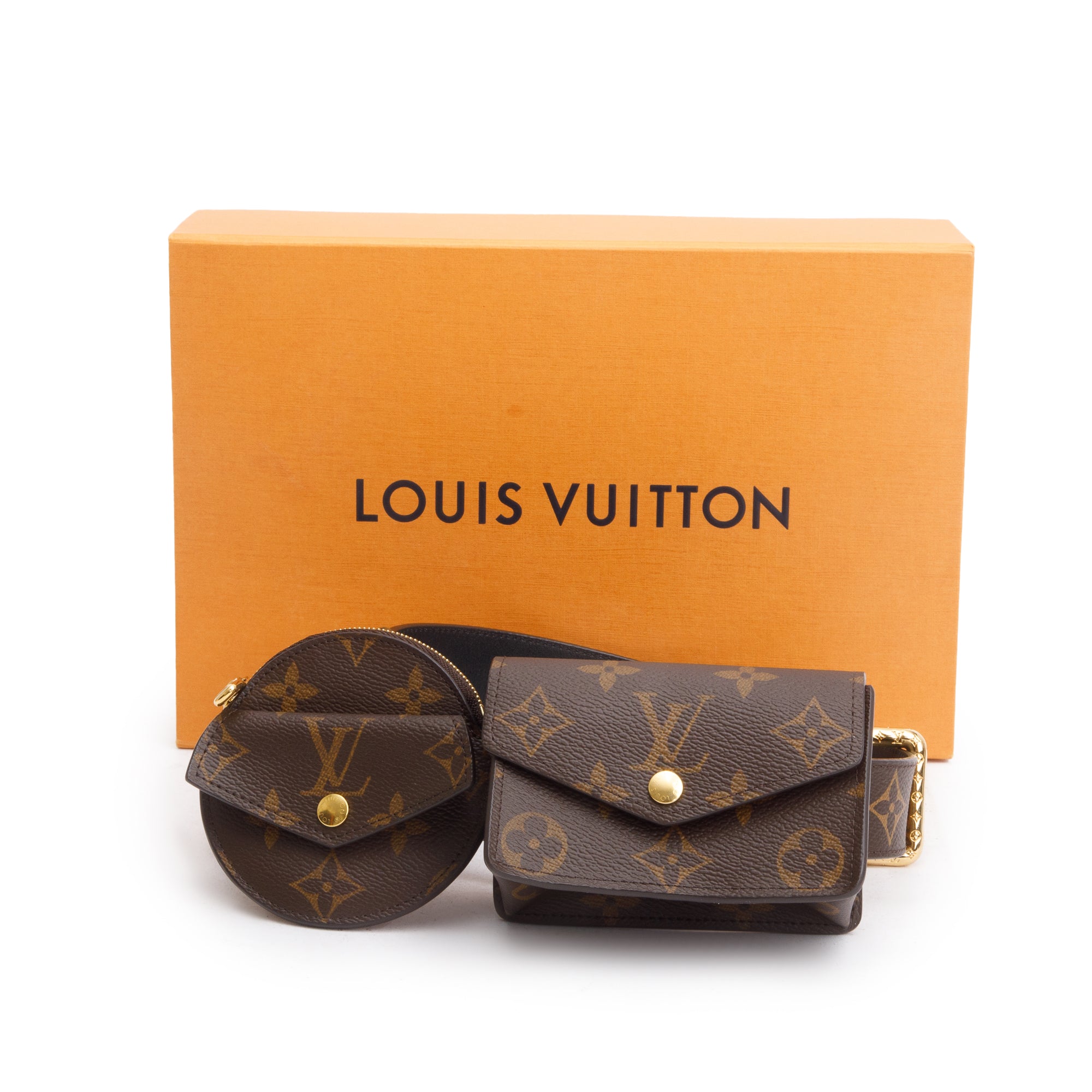 Louis Vuitton Monogram Canvas Daily Multi Pocket 30 MM Belt, Size 80 32 w/ Box