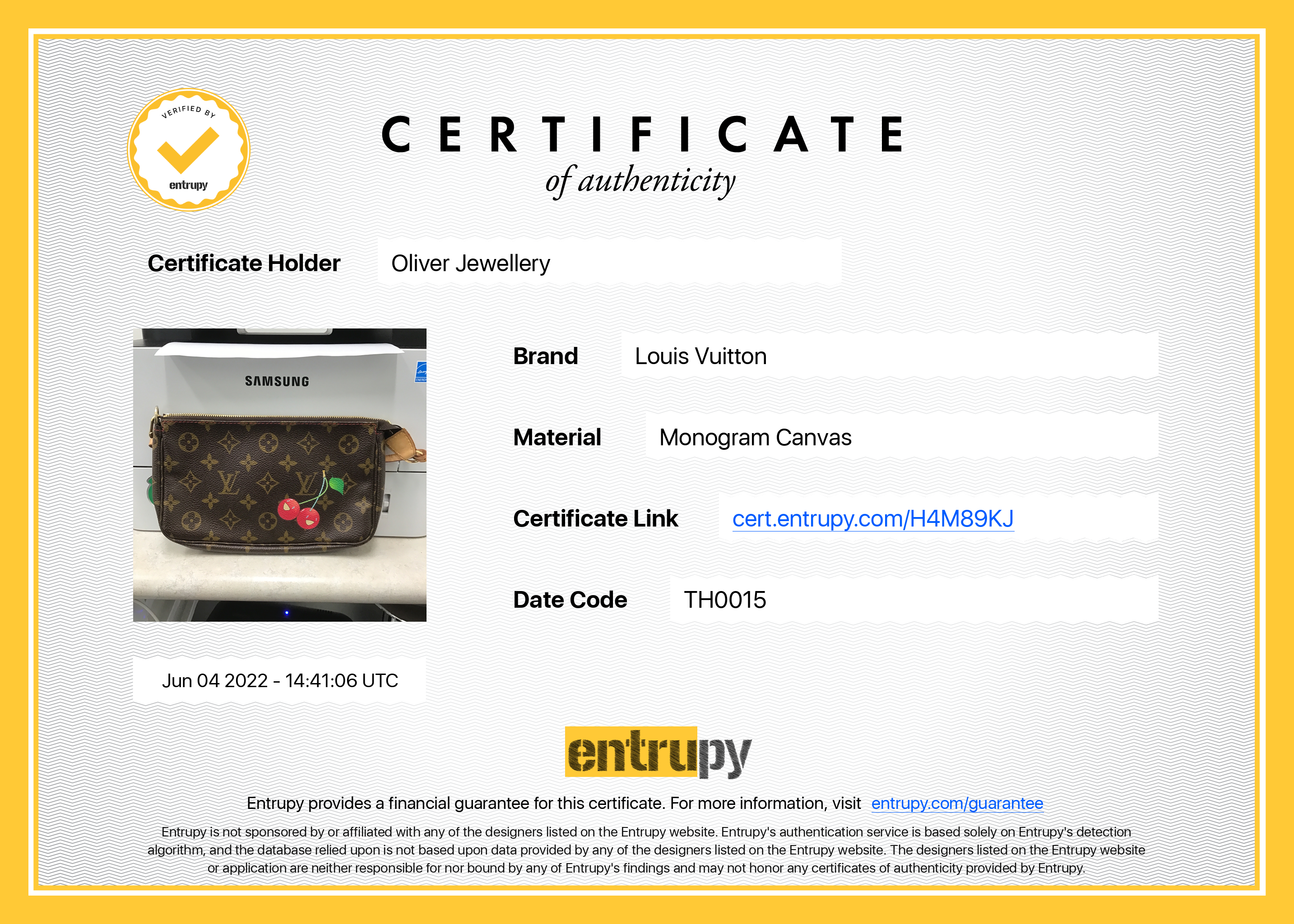 Louis Vuitton Monogram Cerises Pochette Accessoires