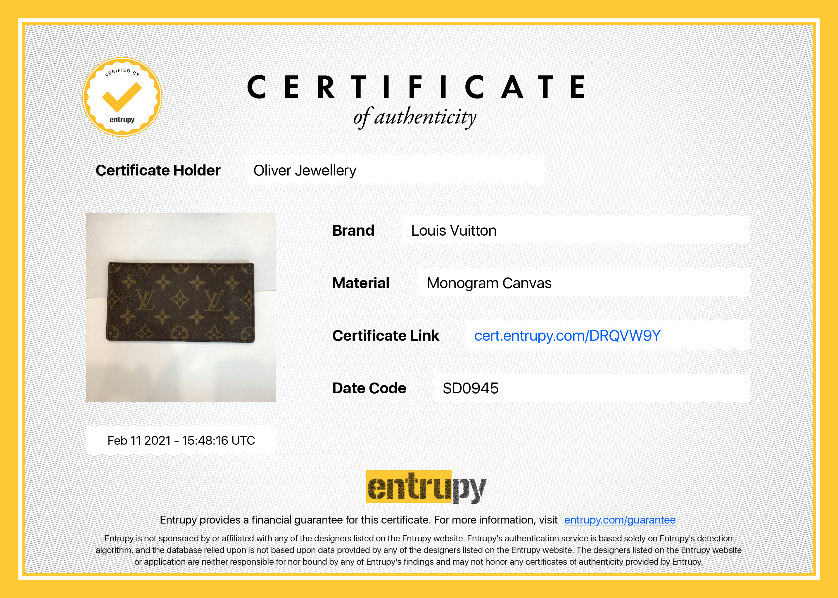 Louis Vuitton Monogram Checkbook Holder