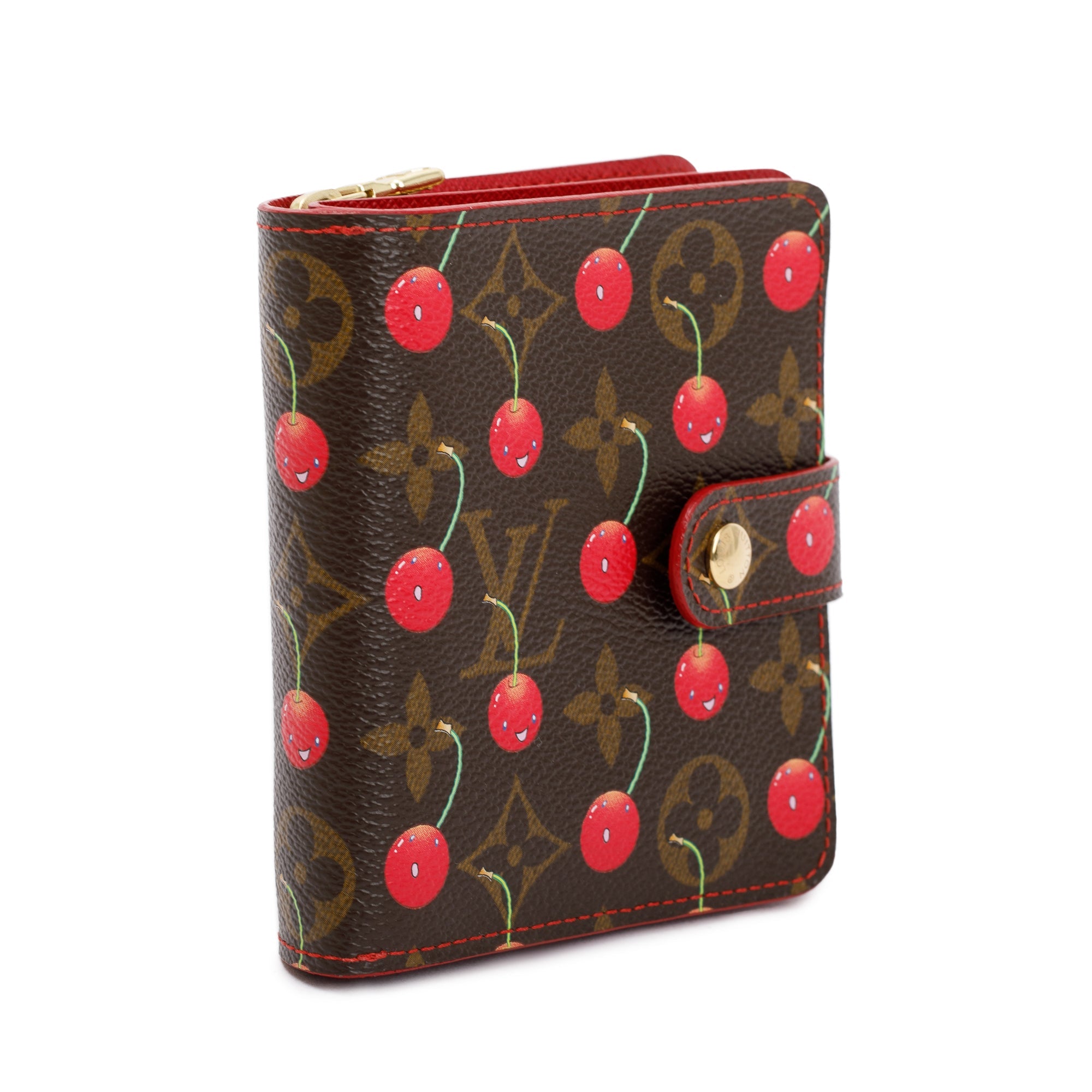 Louis Vuitton Monogram Cherry Compact Zippe Wallet