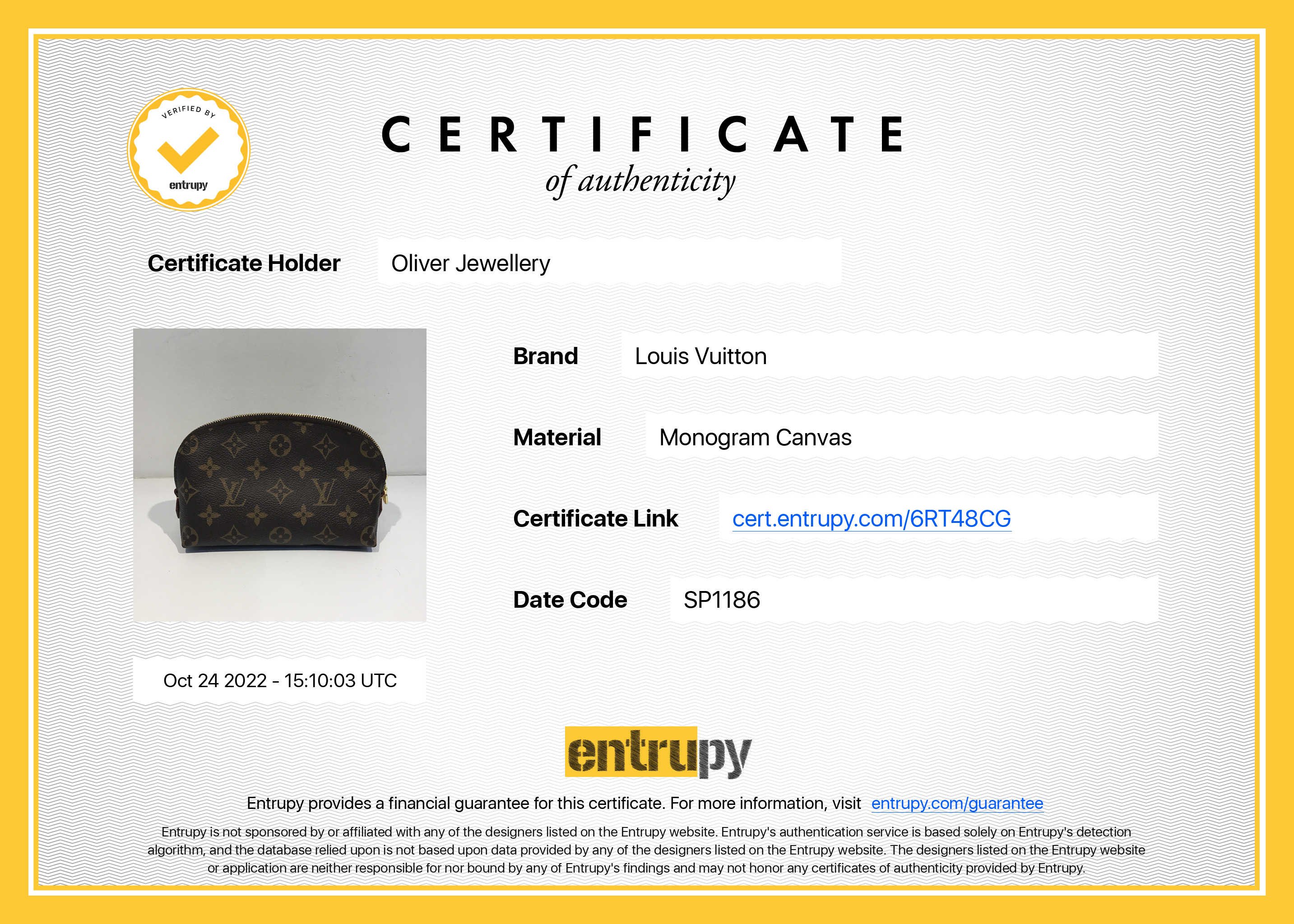Louis Vuitton Monogram Cosmetic Pouch