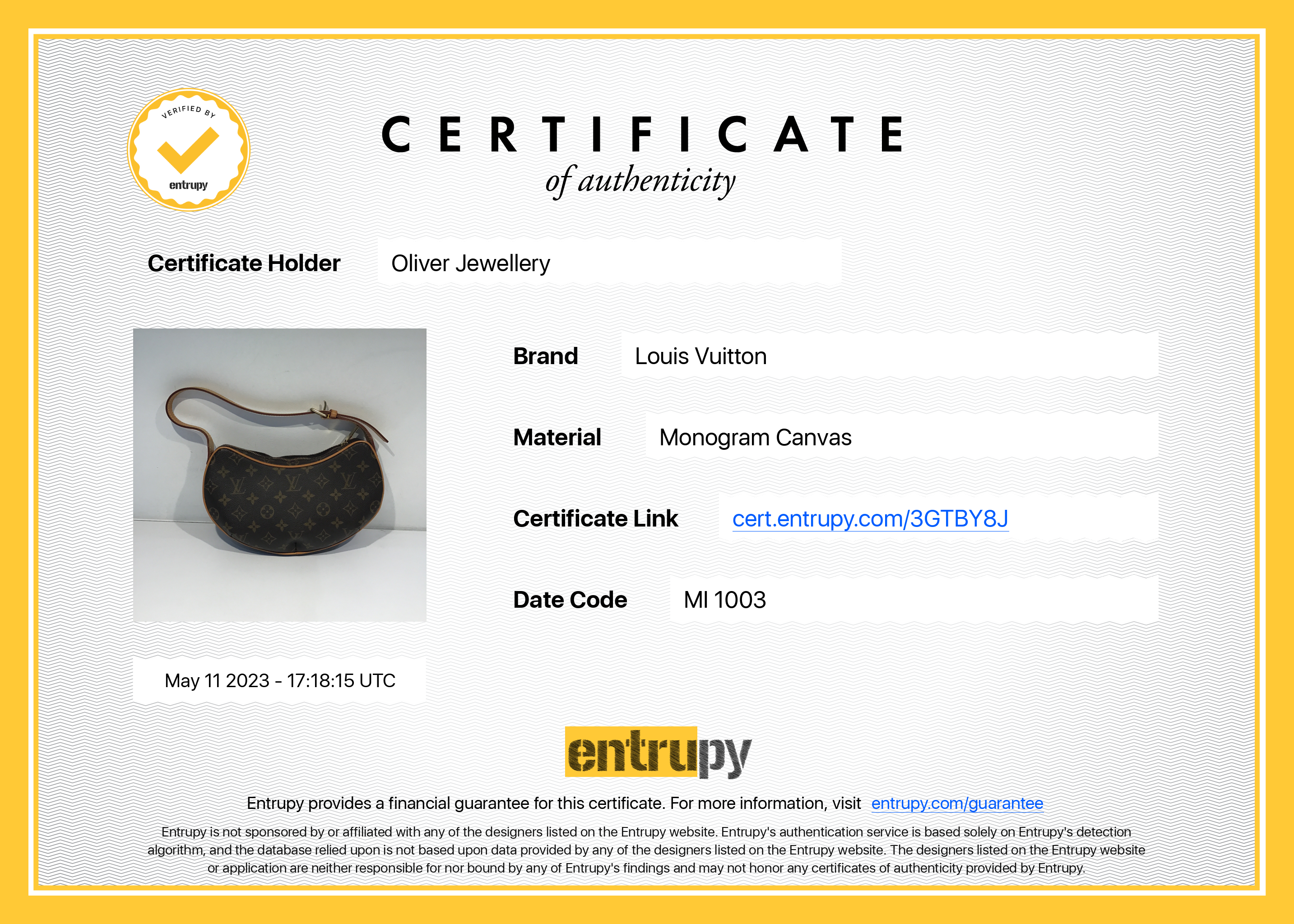 Louis Vuitton Monogram Croissant PM