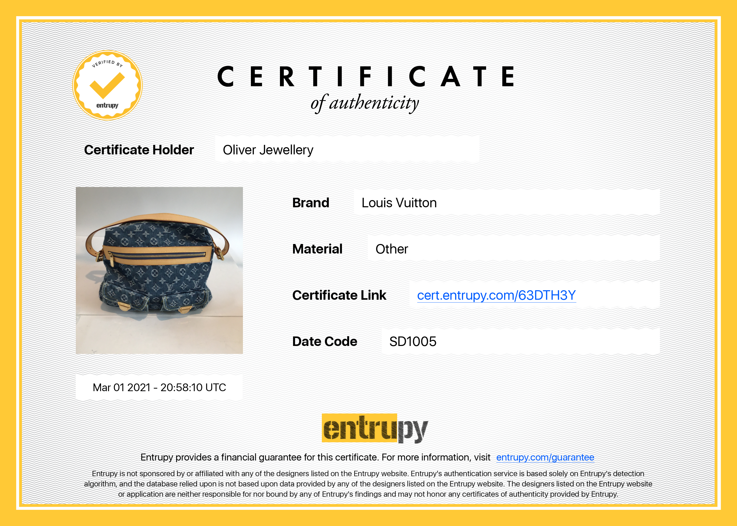 Louis Vuitton Monogram Denim Baggy GM