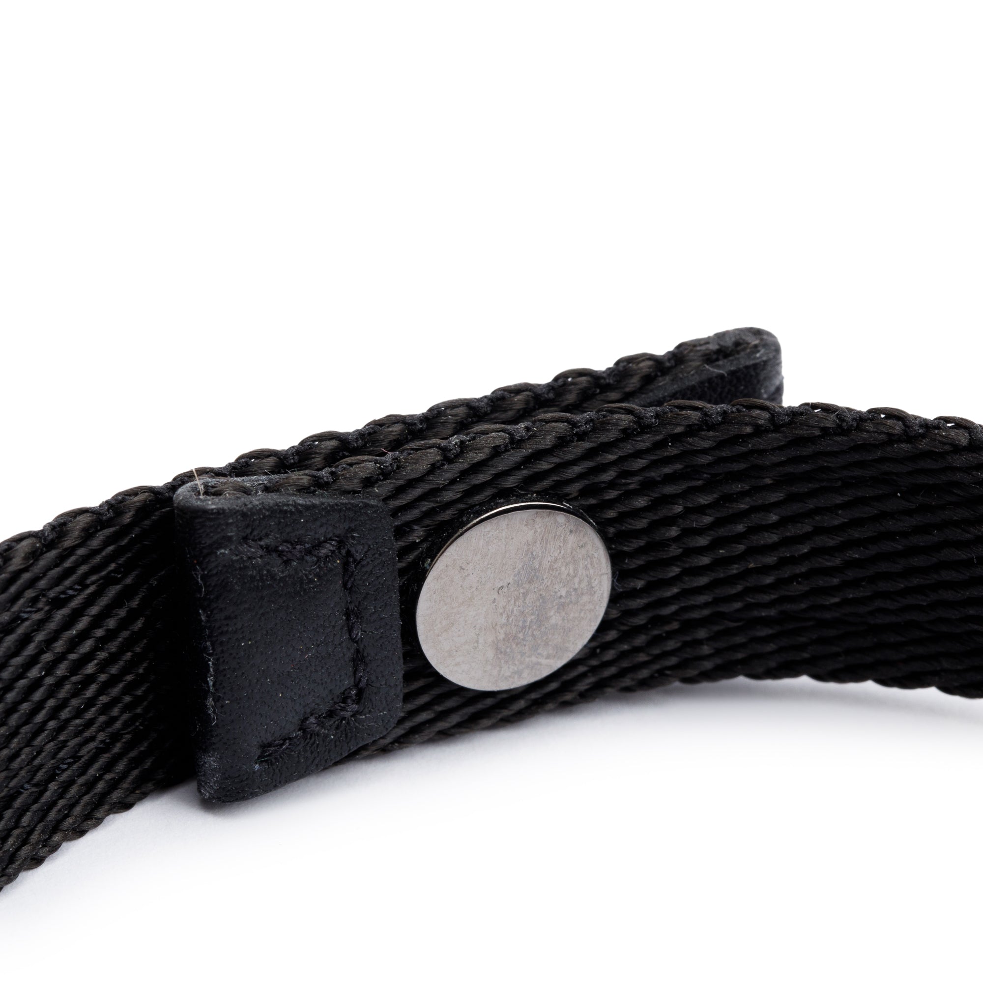 Louis Vuitton Monogram Eclipse & Black Leather Circle Bracelet w/ Box (BROKEN)