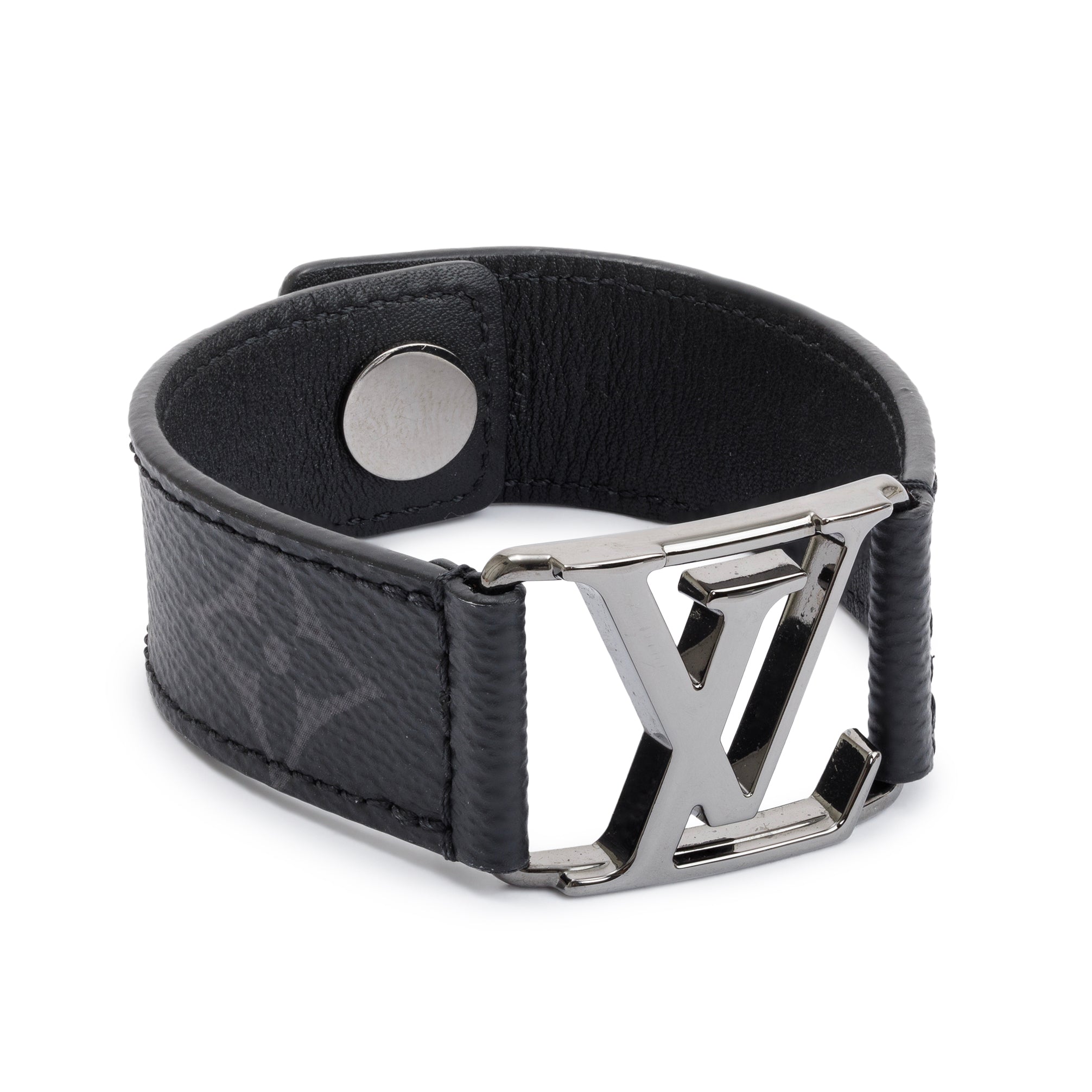 Louis Vuitton Monogram Eclipse Hockenheim Bracelet w/ Box