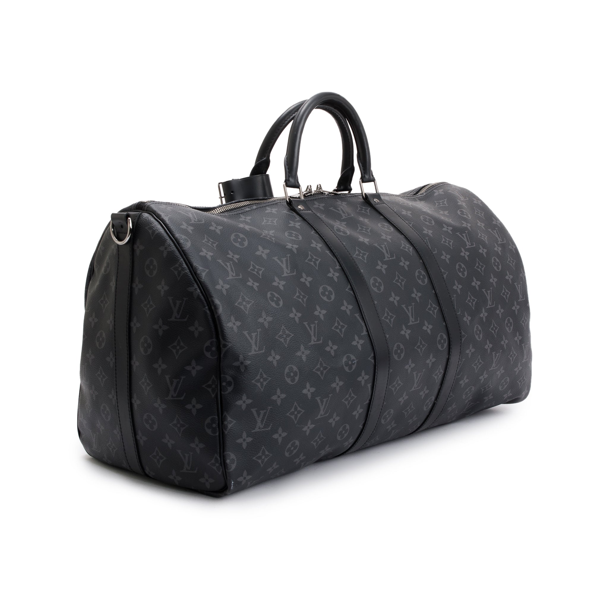 Louis Vuitton Monogram Eclipse Keepall Bandouliere 55 w/ Strap