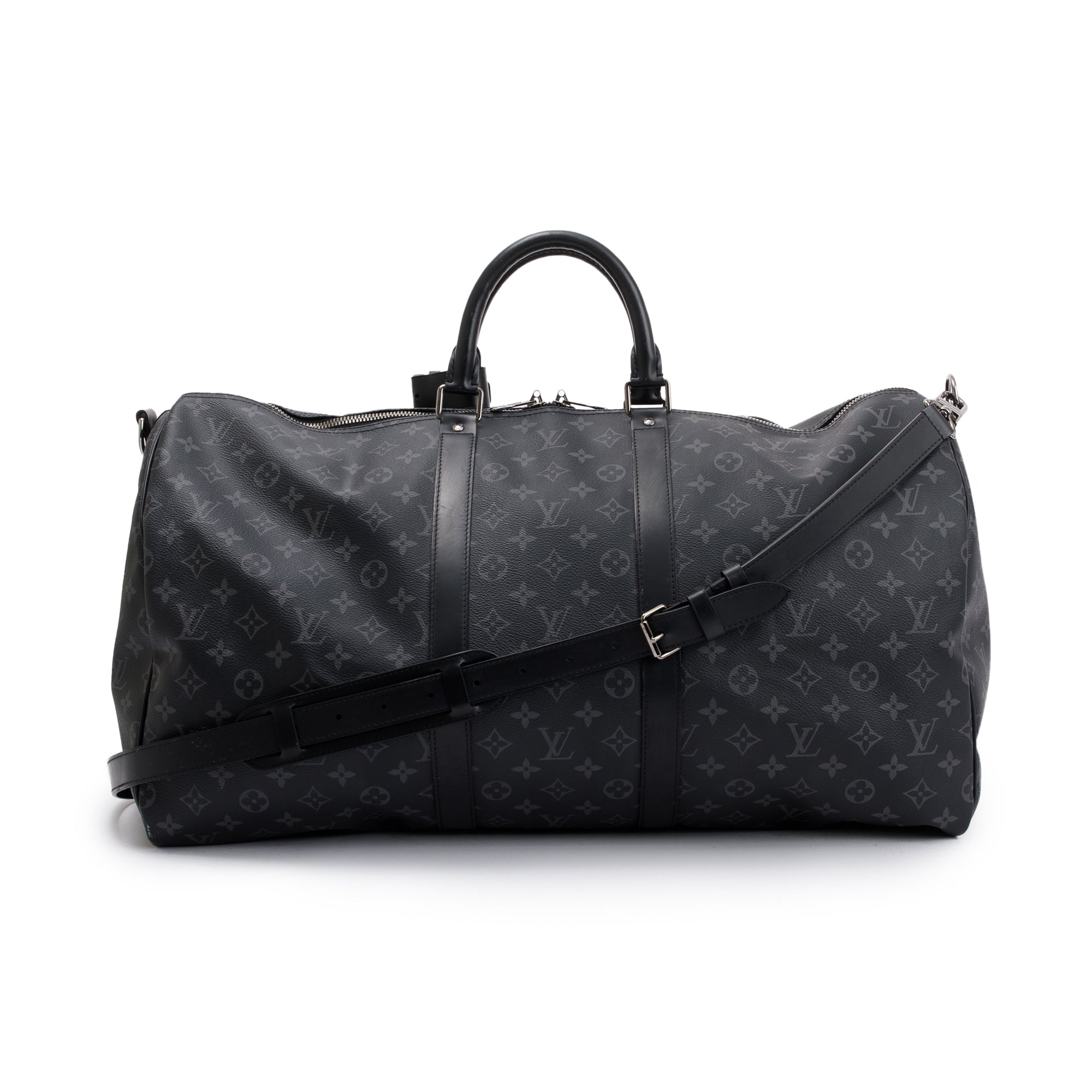 Louis Vuitton Monogram Eclipse Keepall Bandouliere 55 w/ Strap