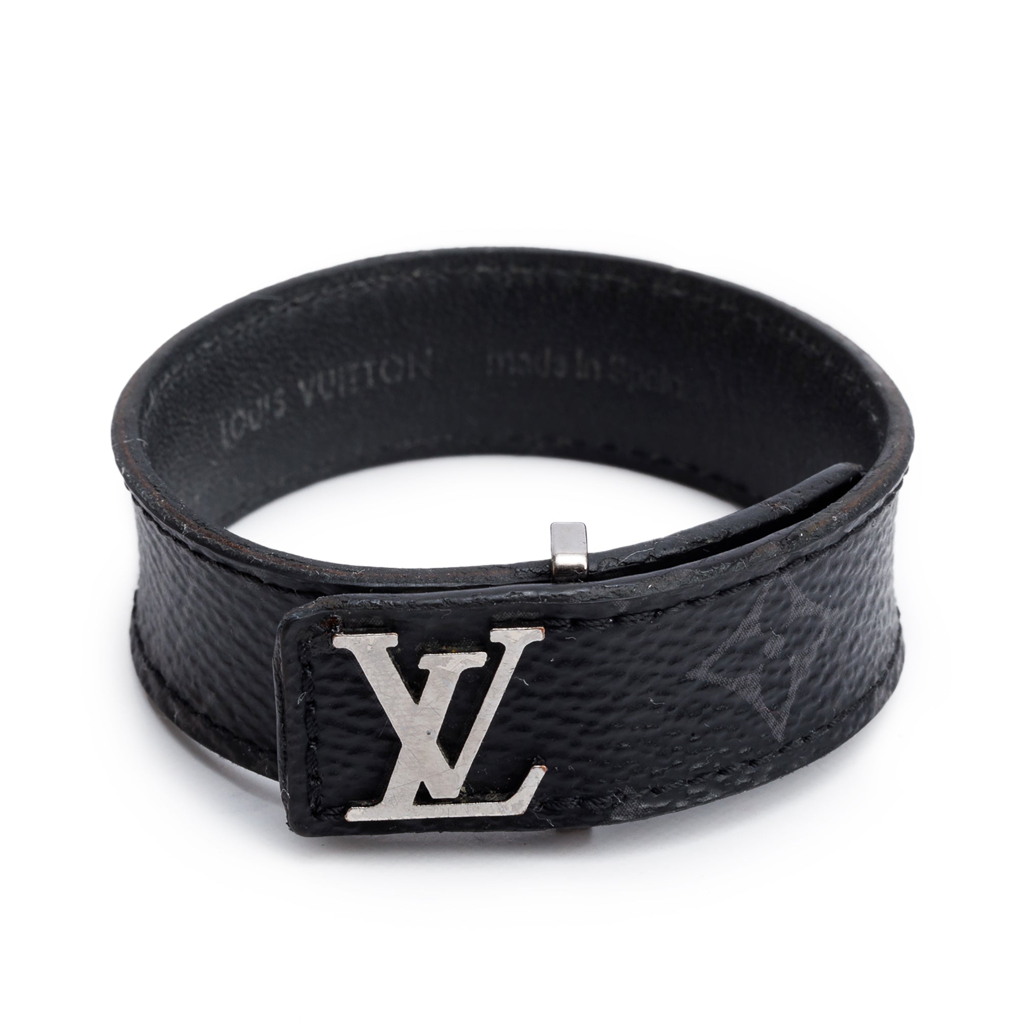 Louis Vuitton Monogram Eclipse LV Slim Bracelet w/ Box