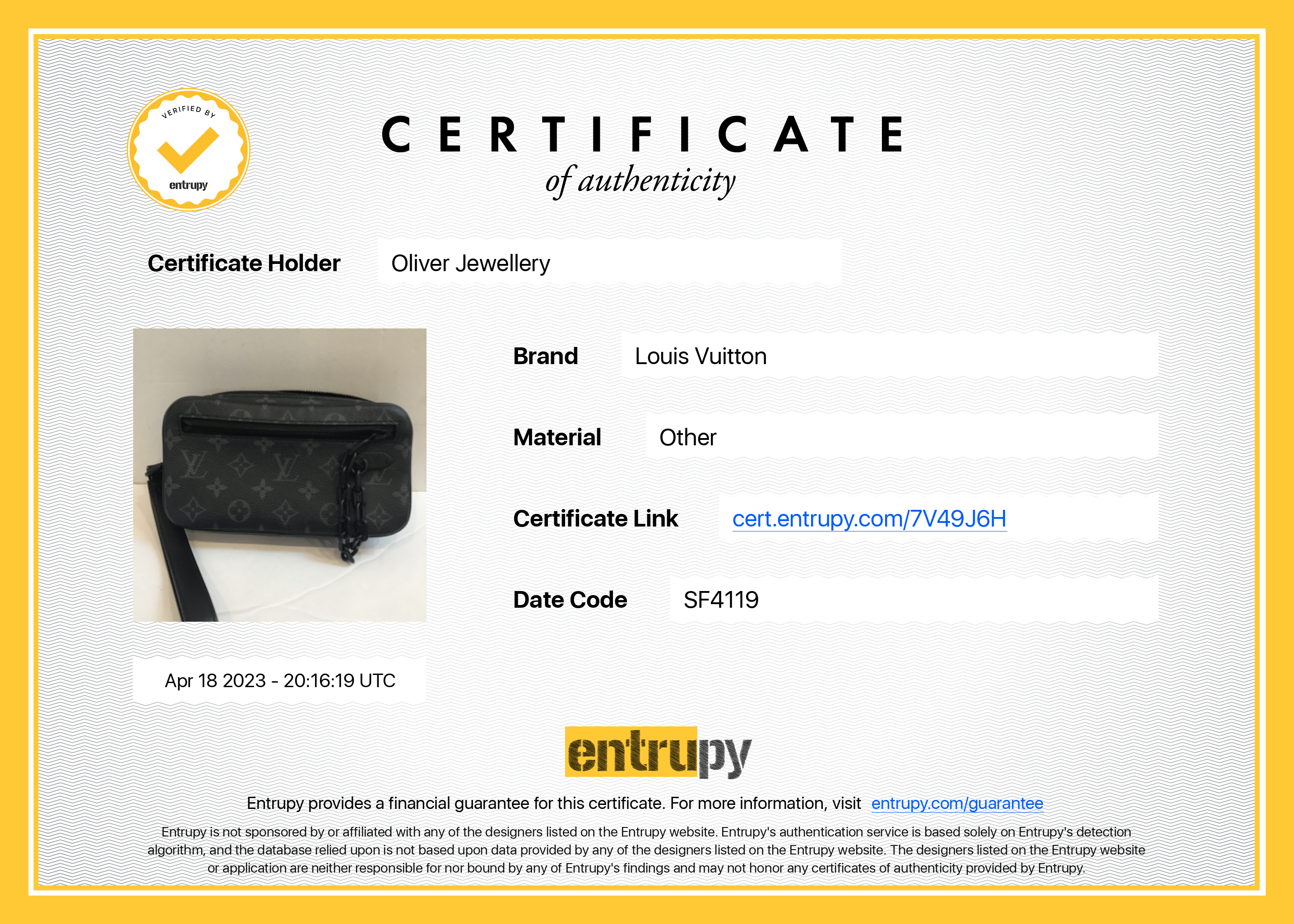 Louis Vuitton Monogram Eclipse Pochette Volga