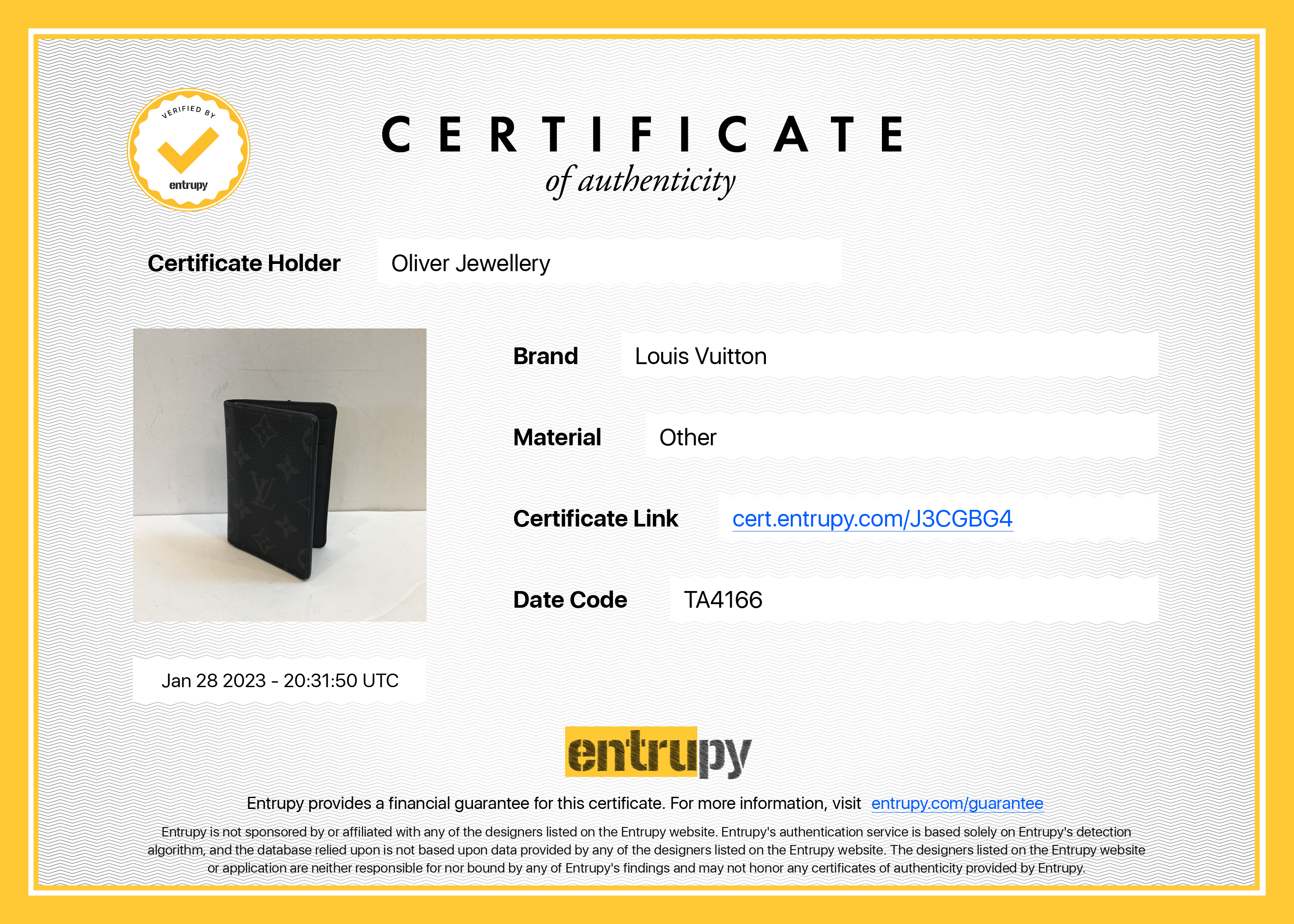 Louis Vuitton Monogram Eclipse Pocket Organizer