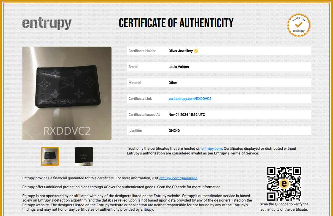 Louis Vuitton Monogram Eclipse Pocket Organizer