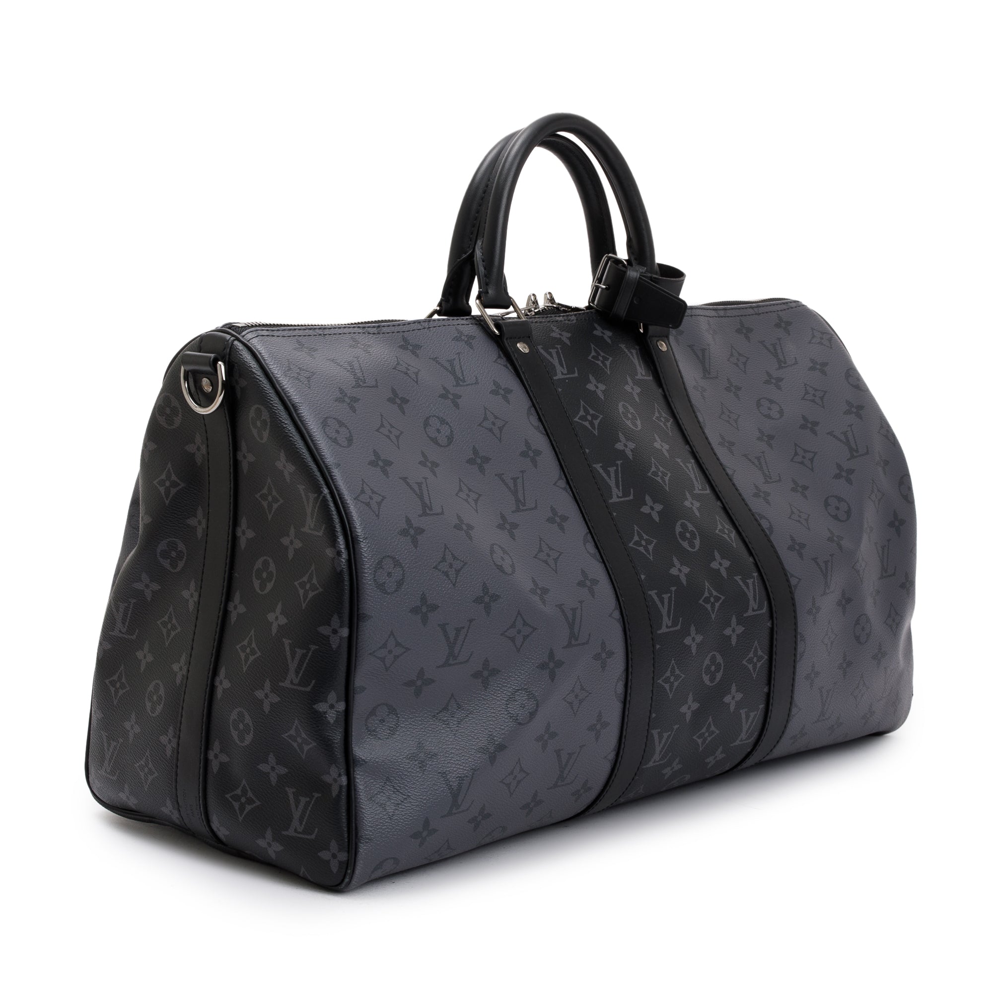 Louis Vuitton Monogram Eclipse Reverse Keepall Bandouliere 50 w/ Strap