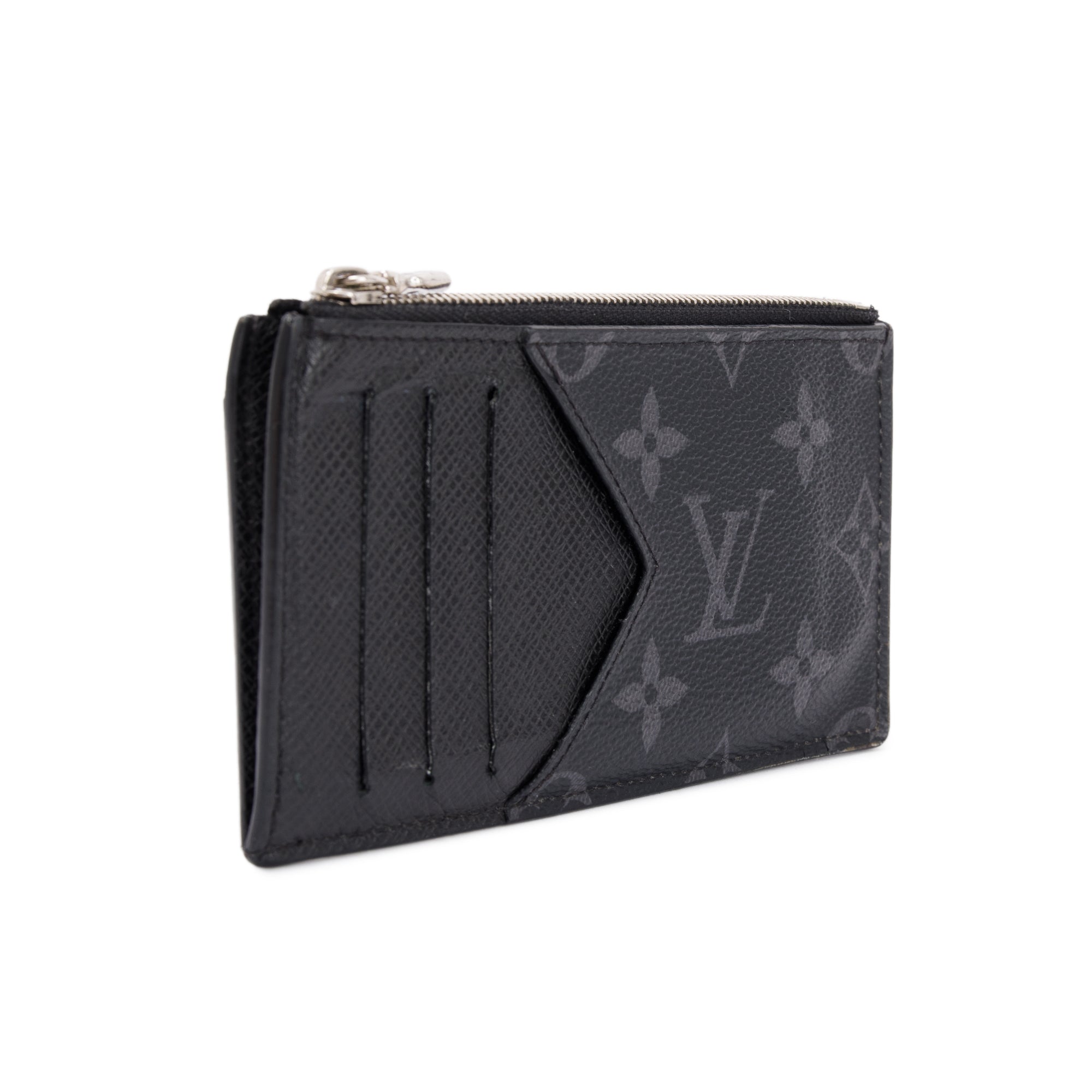 Louis Vuitton Monogram Eclipse Card Holder Taiga Strap M30763 Free Shipping