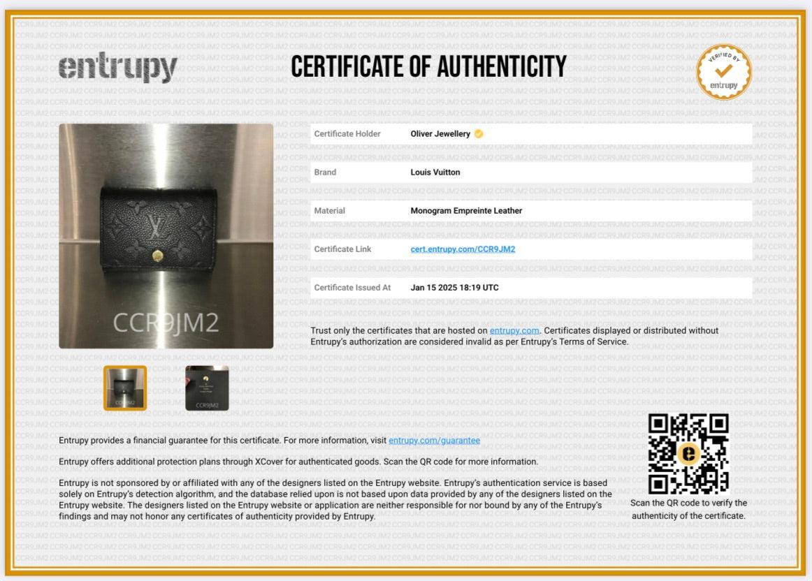 Louis Vuitton Monogram Empreinte Business Card Holder