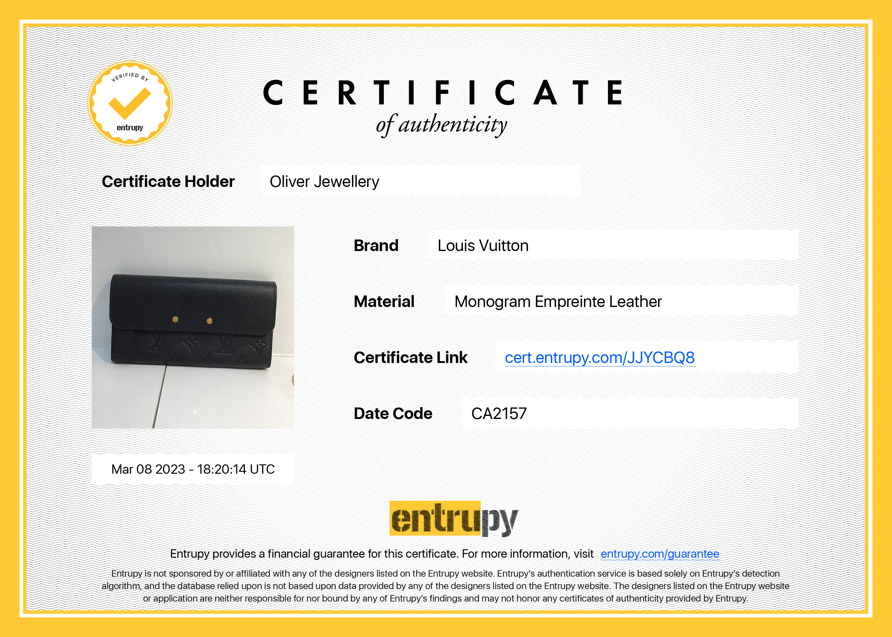 Louis Vuitton Monogram Empreinte Leather Pont Neuf Wallet w/ Box