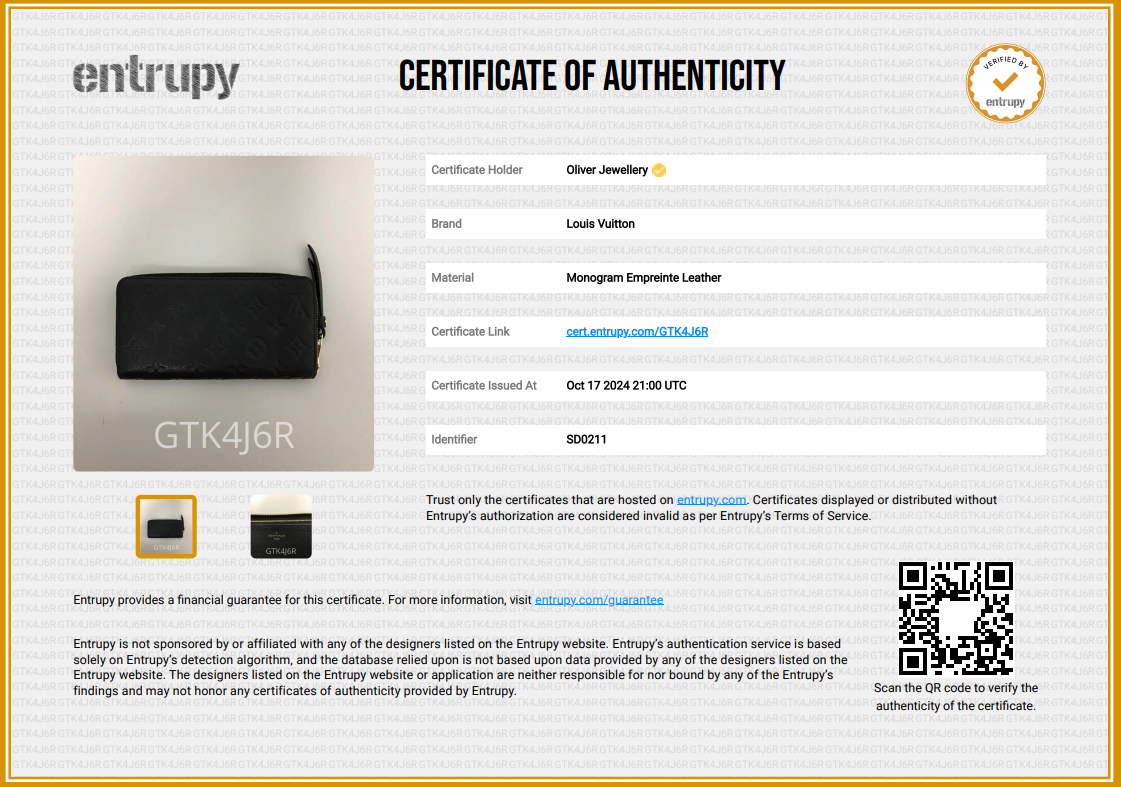 Louis Vuitton Monogram Empreinte Leather Zippy Wallet