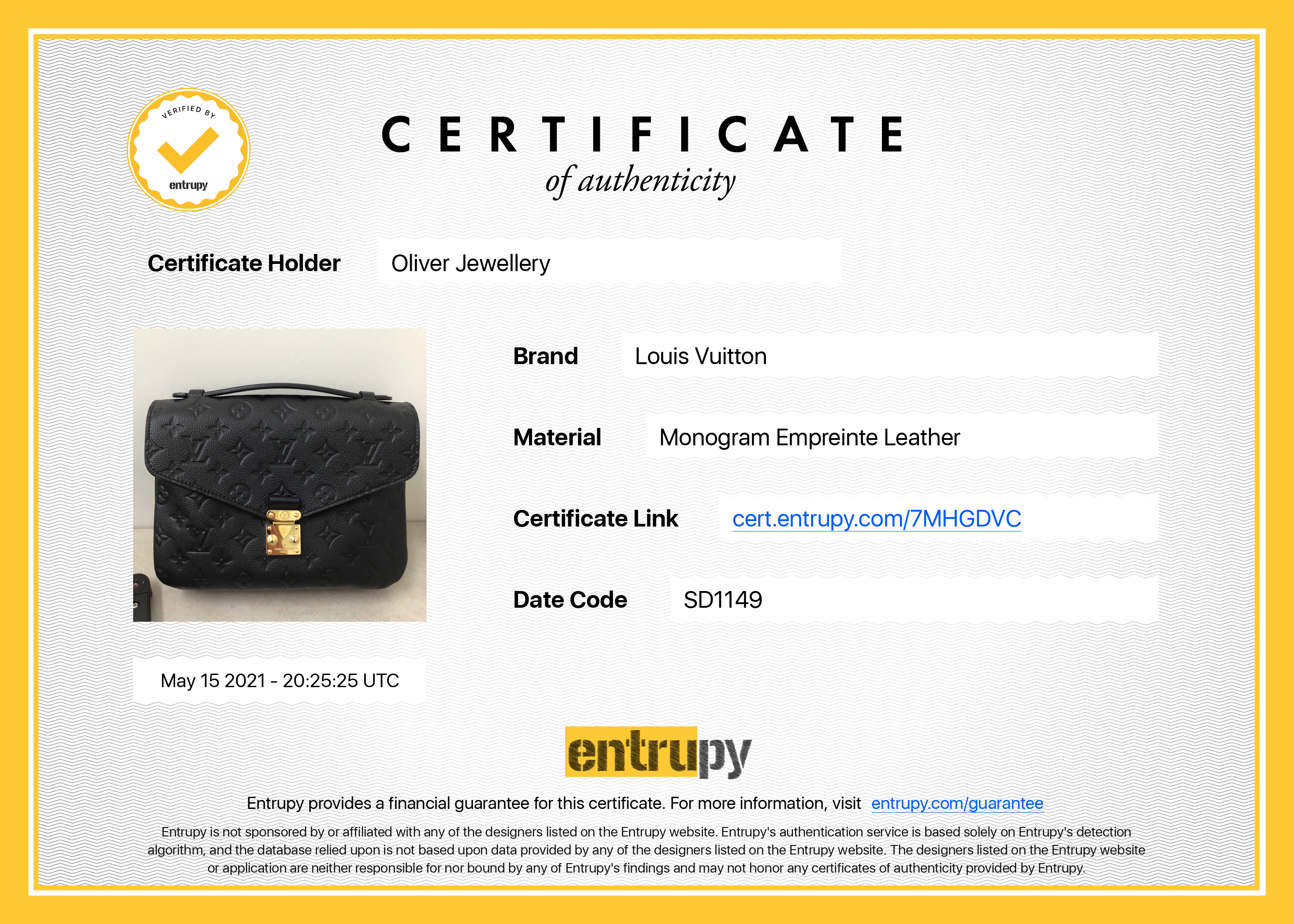 Louis Vuitton Monogram Empreinte Pochette Metis w/ Box