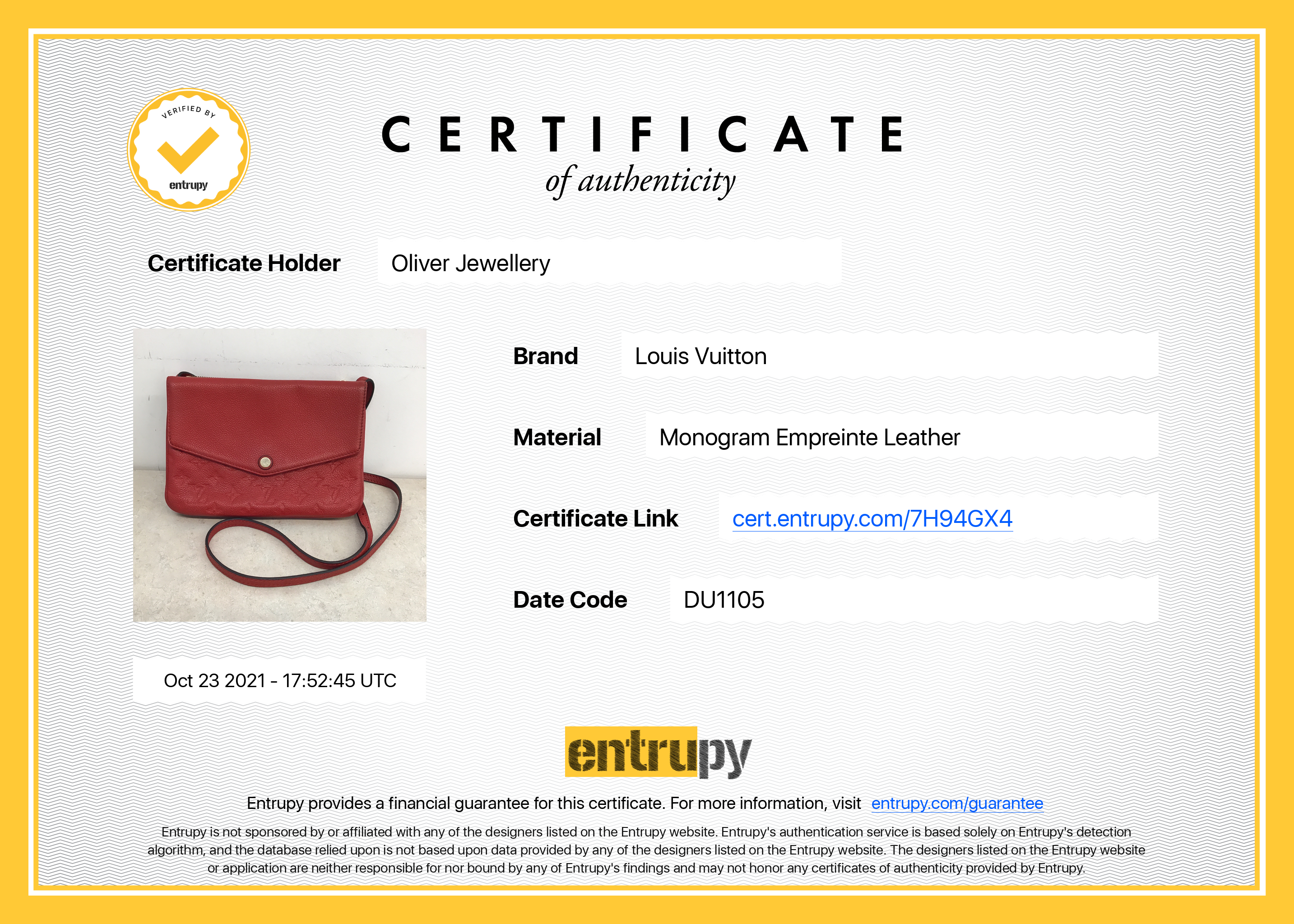 Louis Vuitton Monogram Empreinte Twice Bag