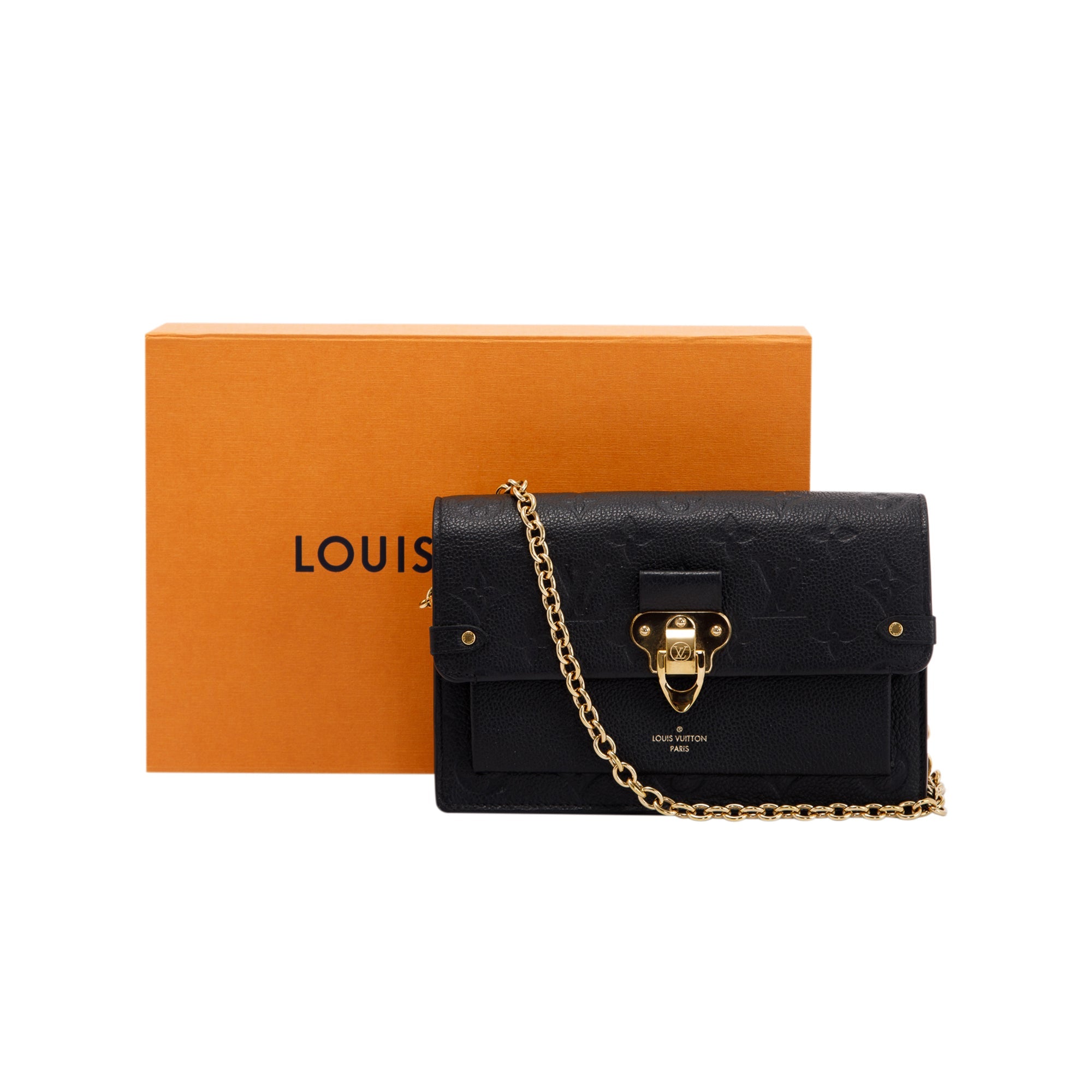 Louis Vuitton Monogram Empreinte Vavin Chain Wallet w/ Box
