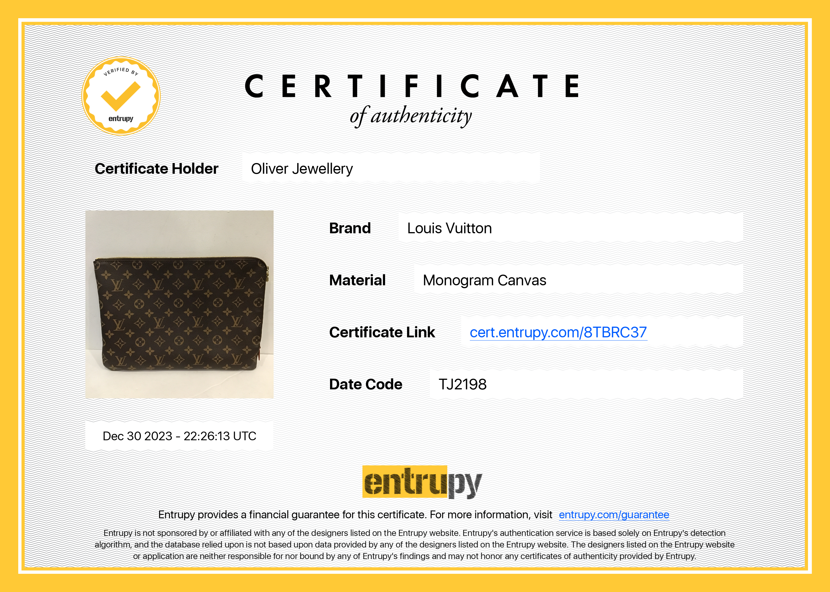 Louis Vuitton Monogram Etui Voyage MM w/ Receipt
