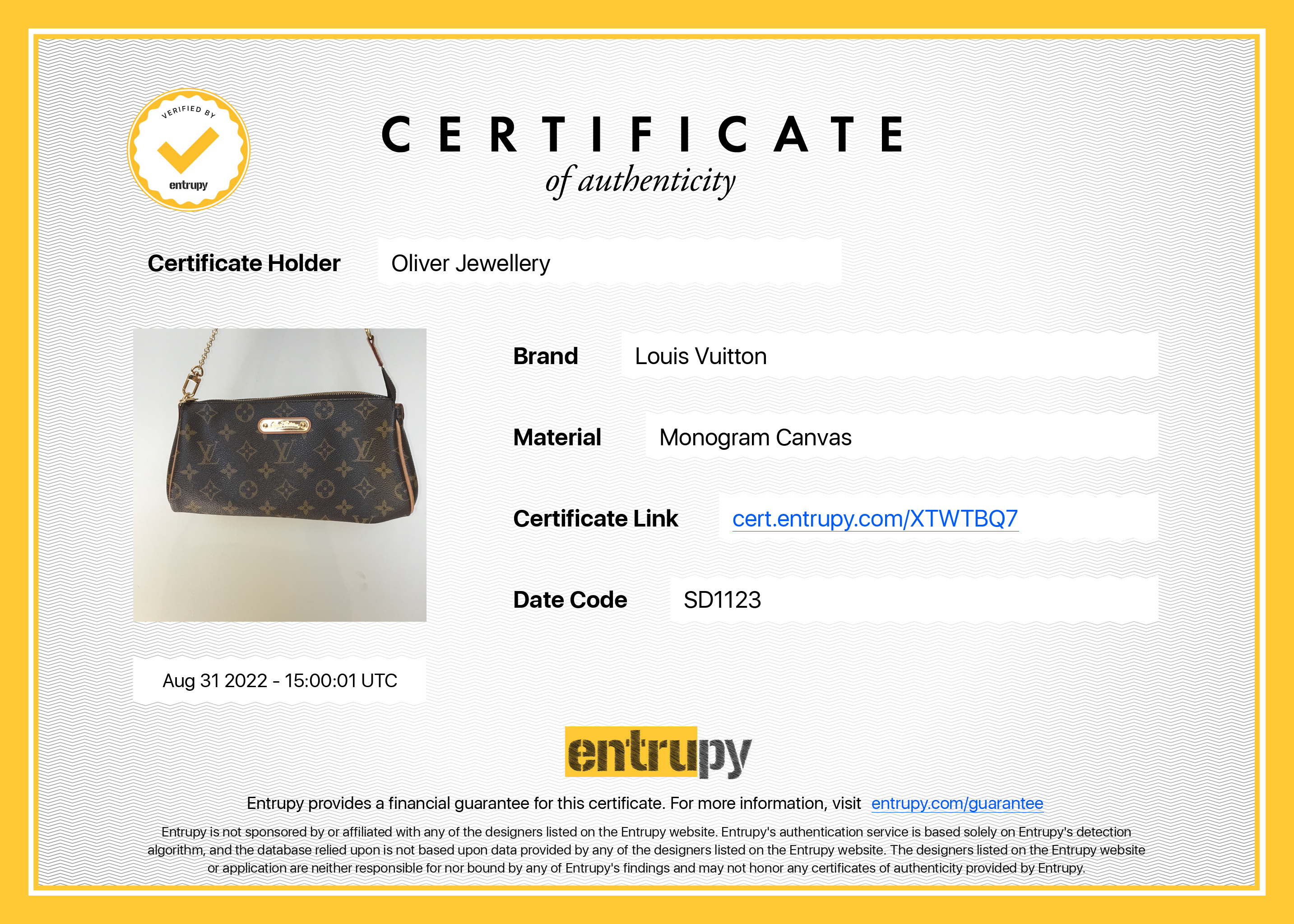 Louis Vuitton Monogram Eva Clutch w/ Strap