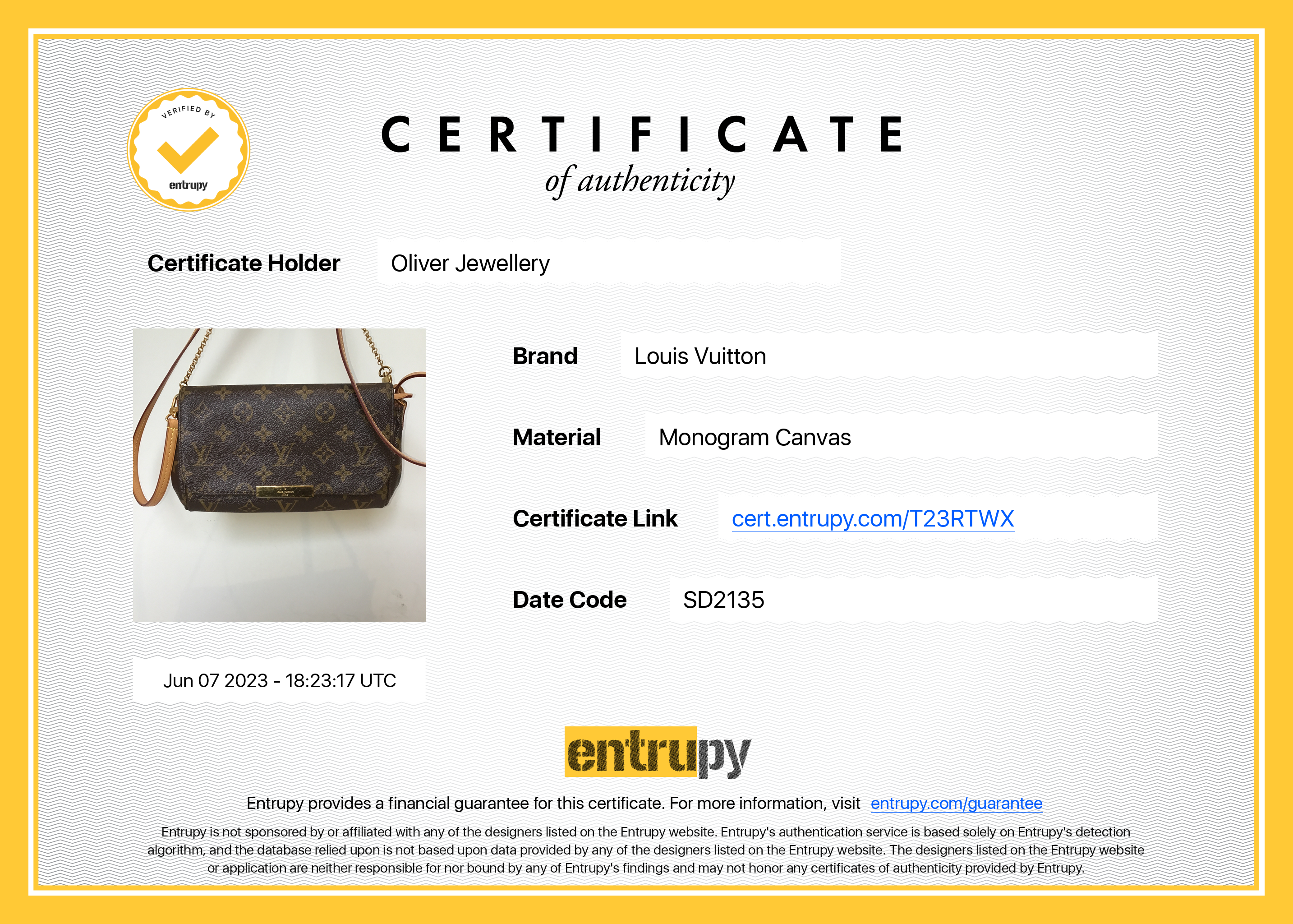 Louis Vuitton Monogram Favorite PM with Strap w/ Box