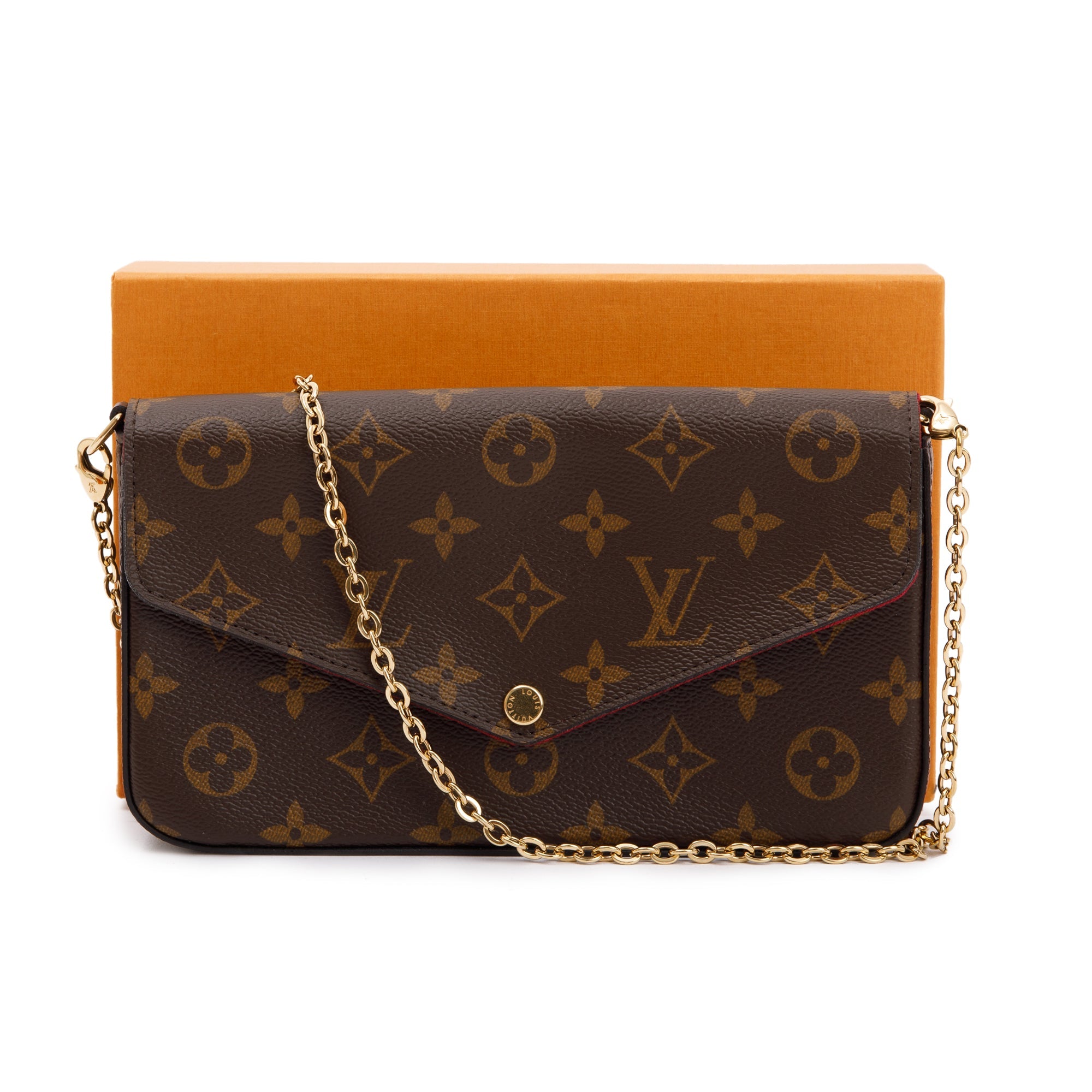 Louis Vuitton Monogram Felicie Pochette w/ Inserts, Box & Receipt