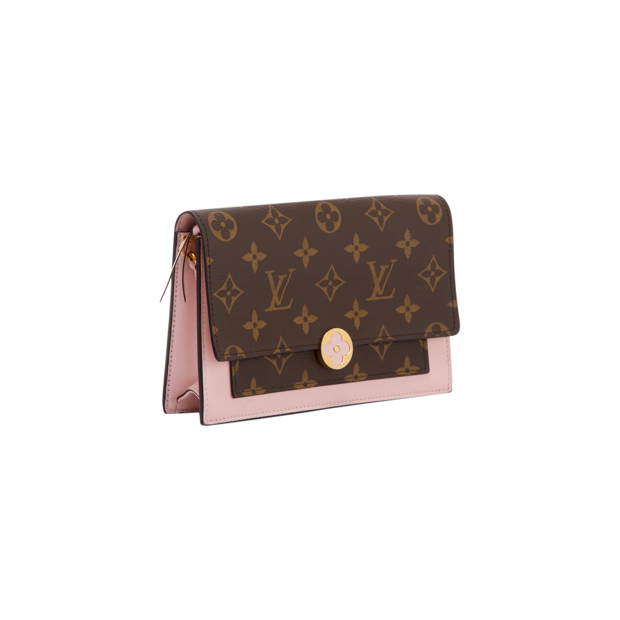 Louis Vuitton Flore Chain Wallet Pink Slipping