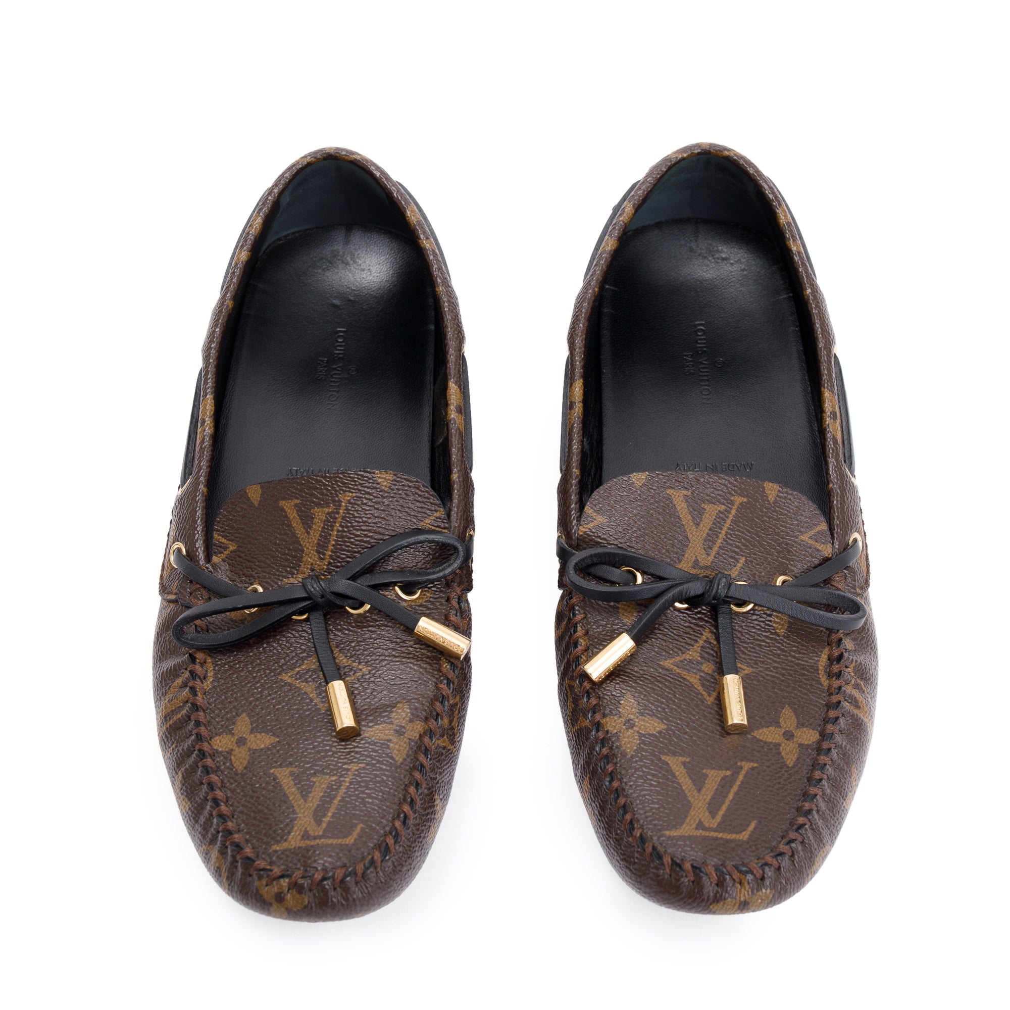 Louis Vuitton Monogram Gloria Flat Loafers, Size 36.5