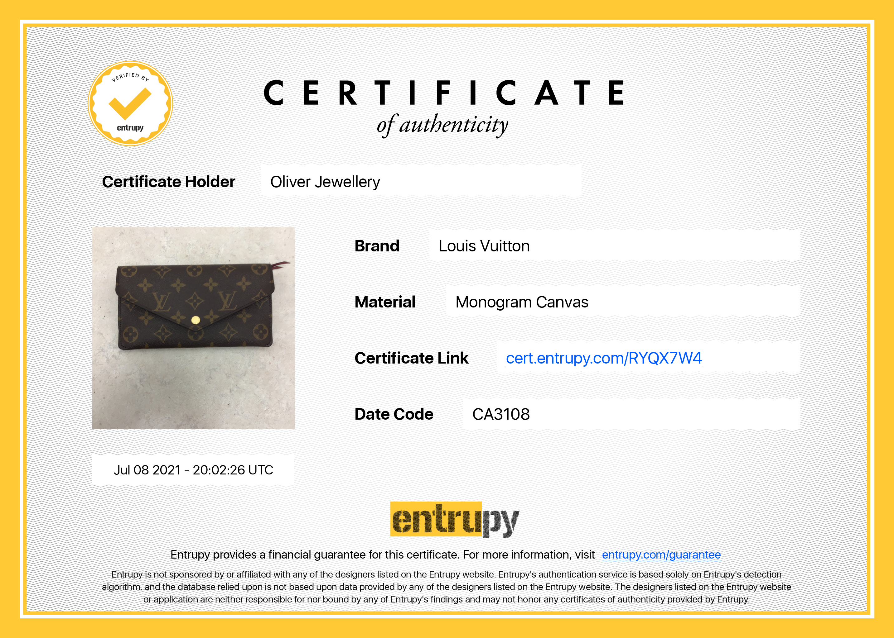 Louis Vuitton Monogram Jeanne Wallet w/ Box