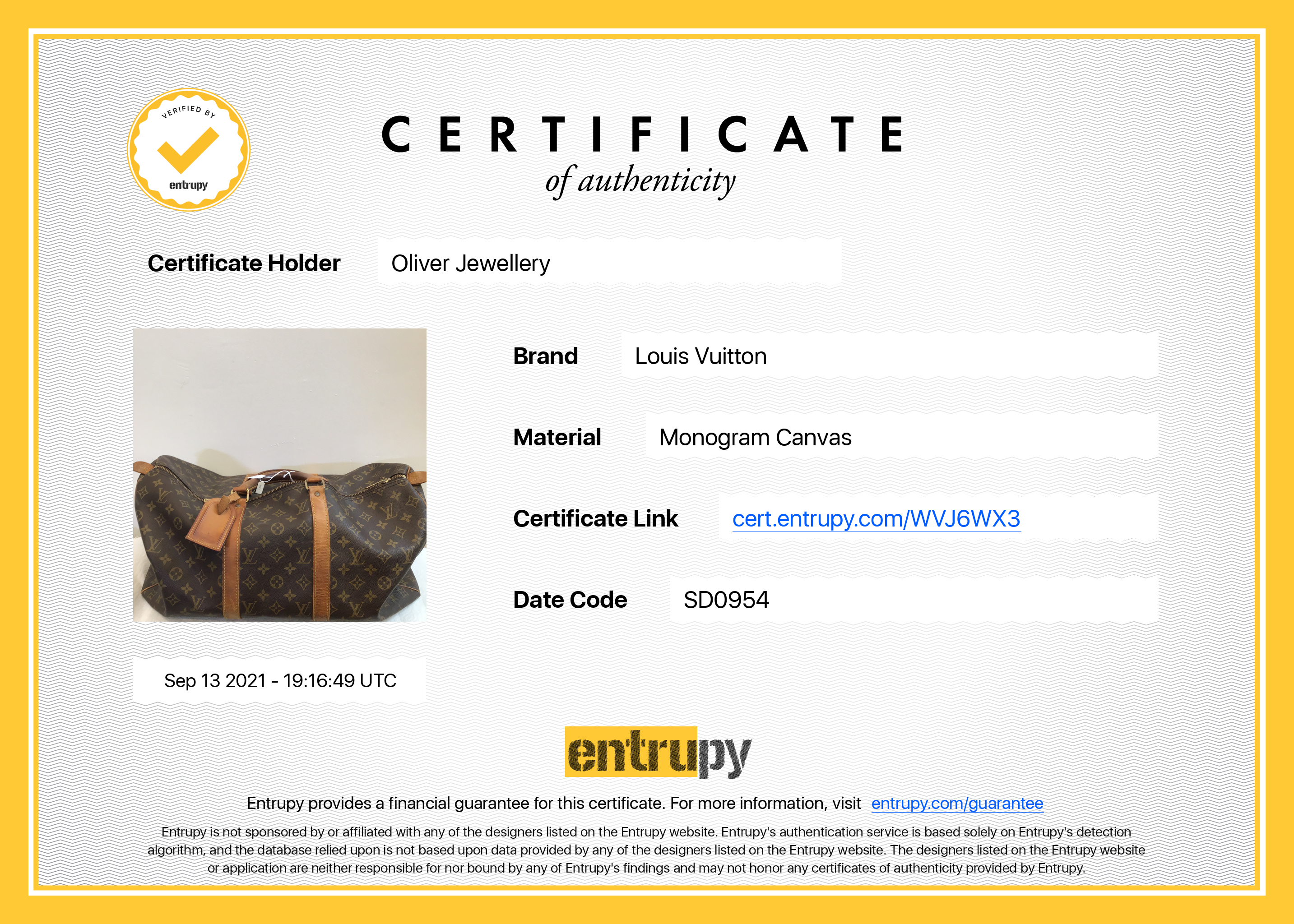 Louis Vuitton Monogram Keepall 50