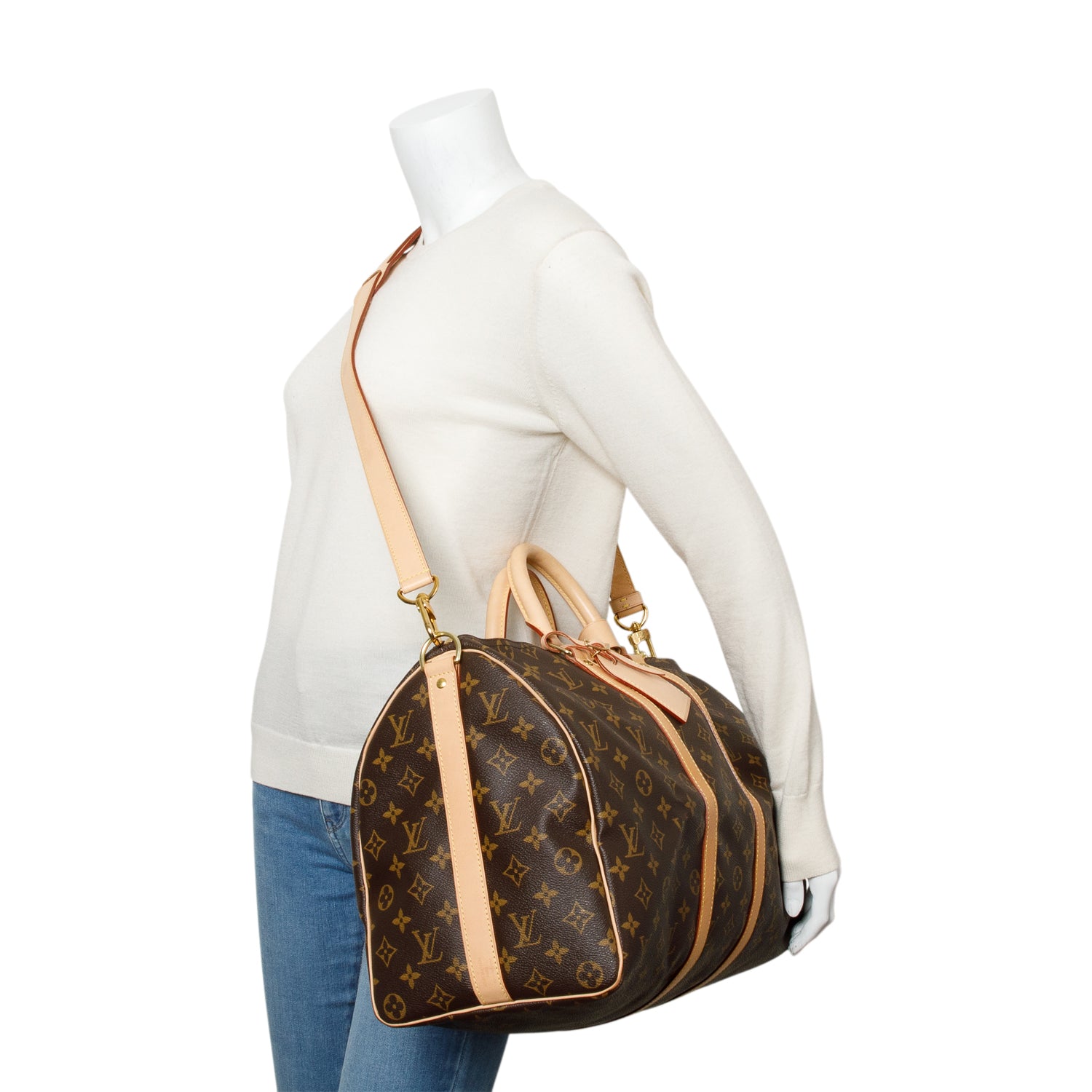 Louis Vuitton Monogram Keepall Bandouliere 45 w/ Strap & Box