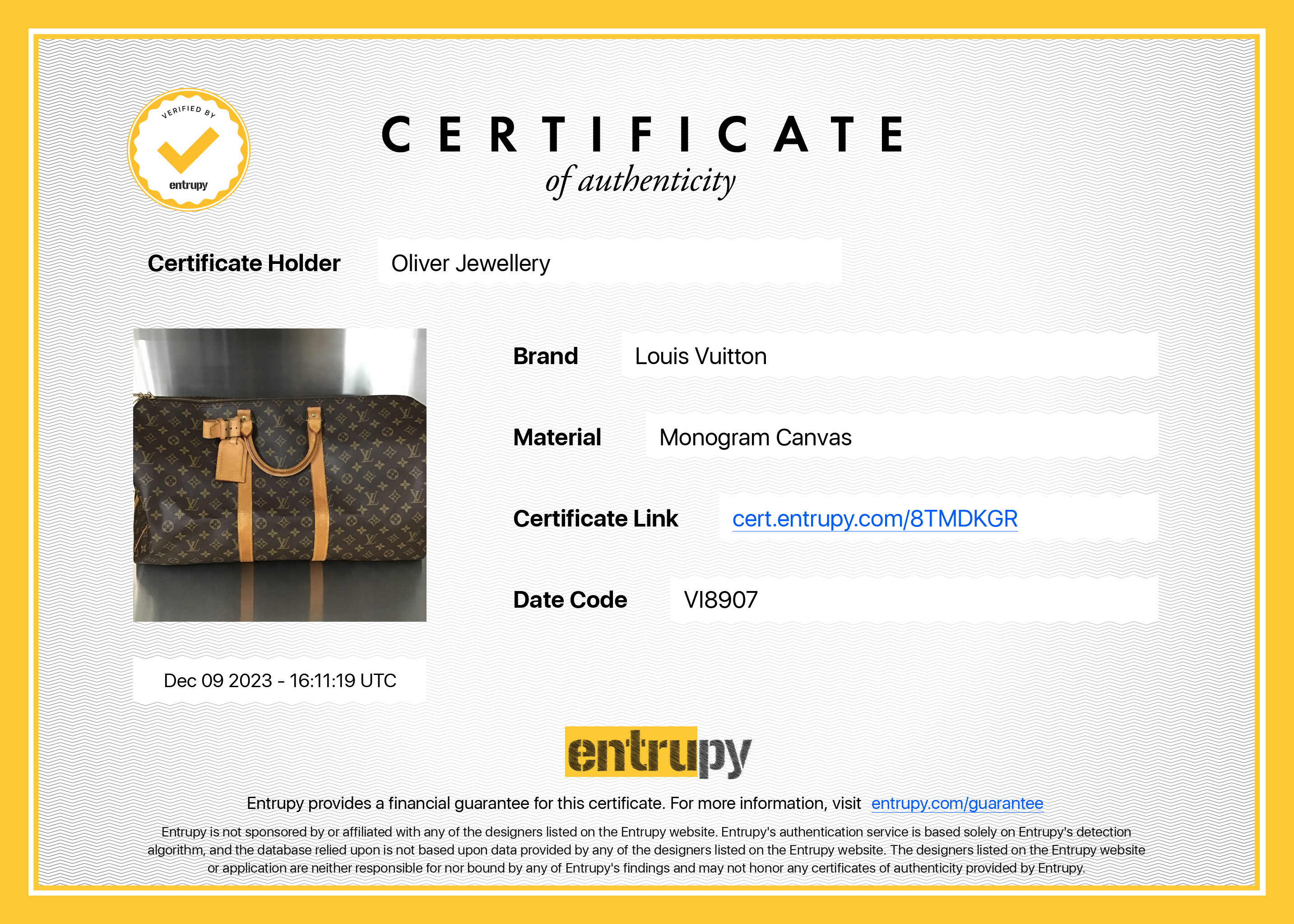 Louis Vuitton Monogram Keepall Bandouliere 55 w/ Strap