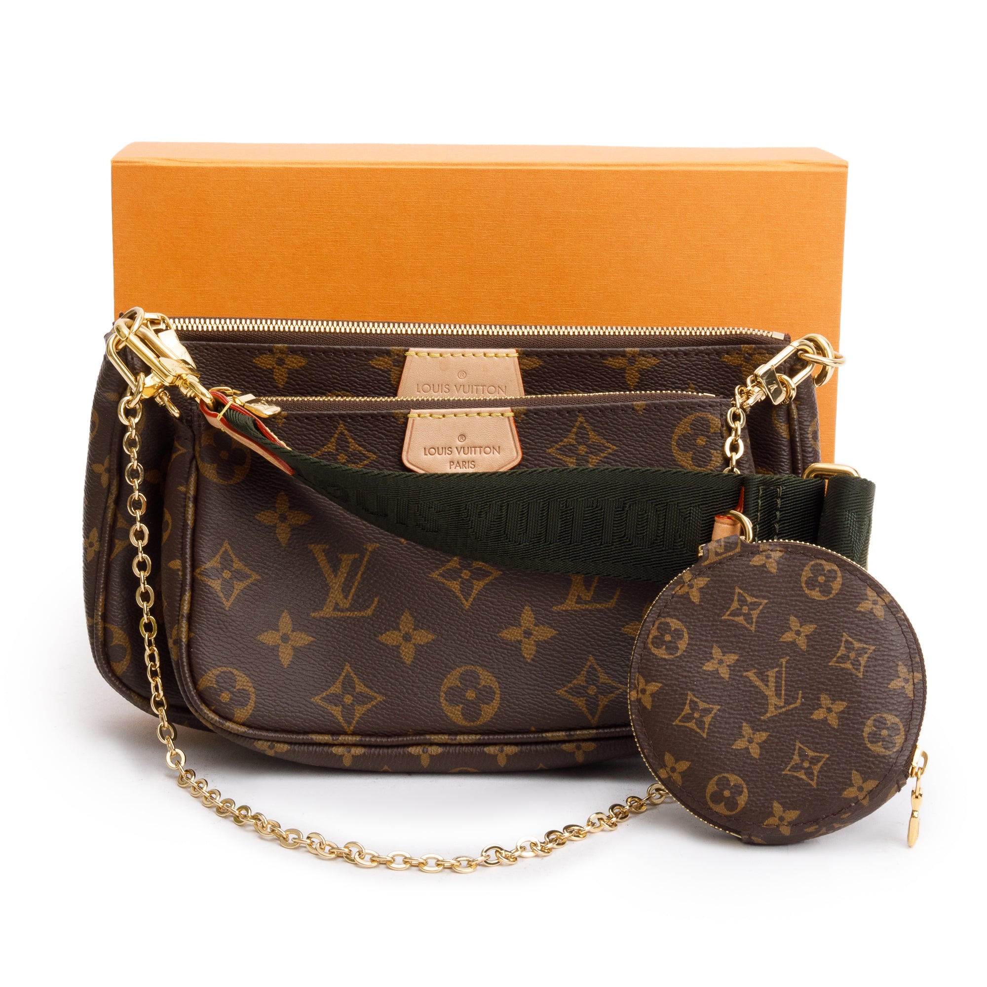 Louis Vuitton Monogram Khaki Multi-Pochette Accessoires w/ Box