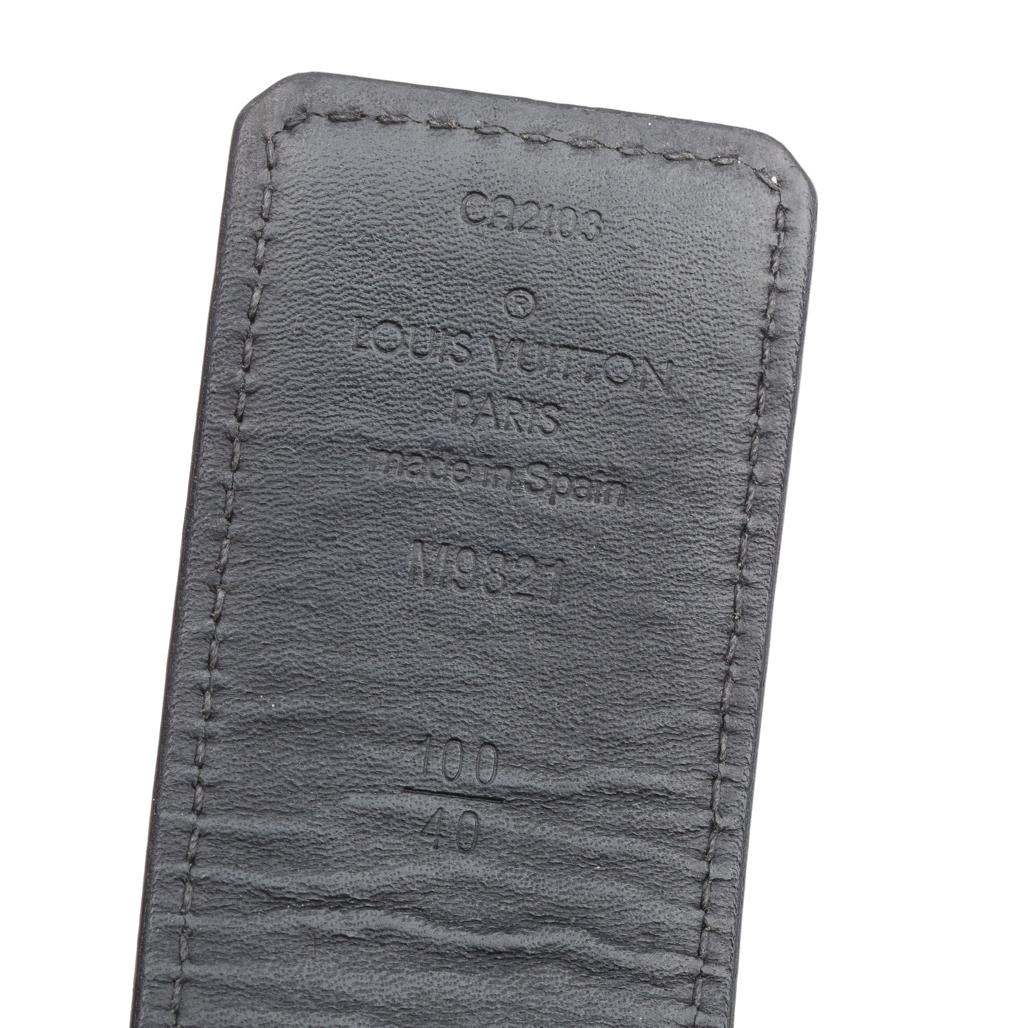 Louis Vuitton Monogram Macassar Canvas LV Initiales 40 MM Reversible Belt, Size 100 40 w/ Box