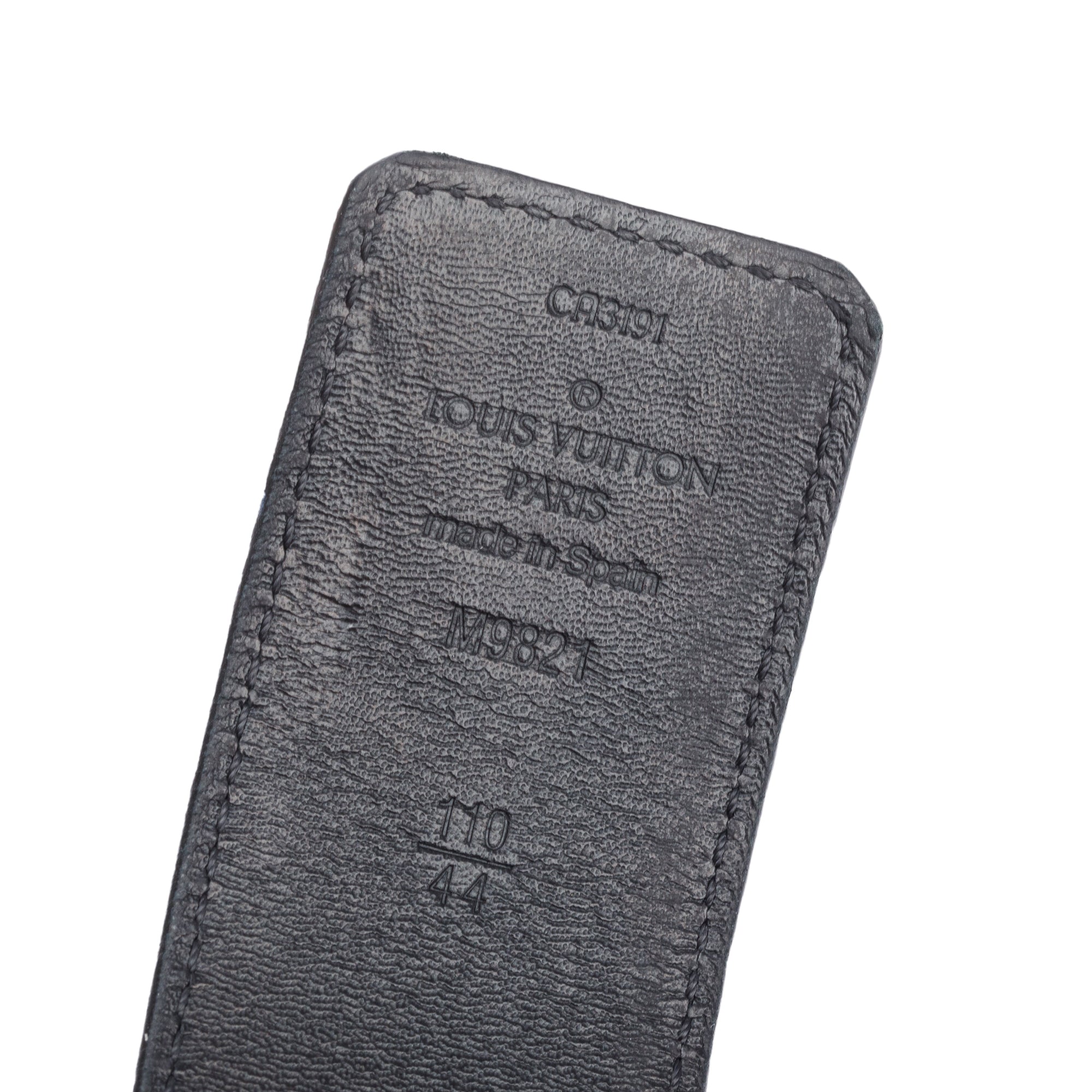 Louis Vuitton Monogram Macassar Canvas LV Initiales 40 MM Reversible Belt, Size 110 44