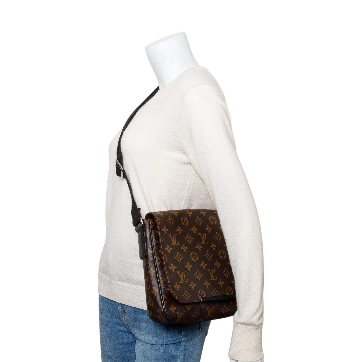 Louis Vuitton Monogram Macassar Eclipse District PM Bag